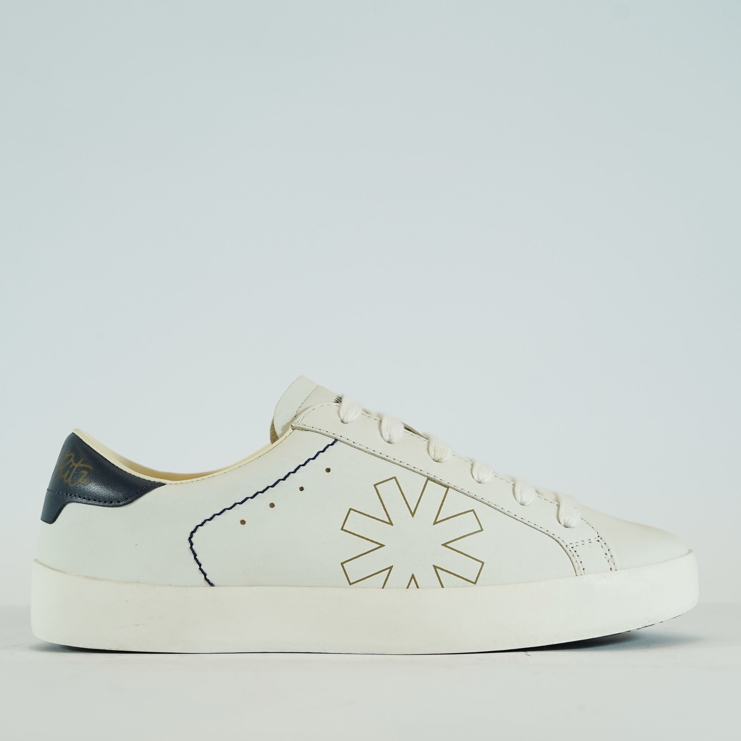 manuel ritz Sneakers Uomo Effetto Vintage in Pelle con Talloncino a Contrasto Q515