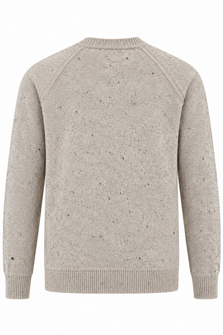 Maglia Uomo Girocollo Beige Sale e Pepe in Alpaca e Lana