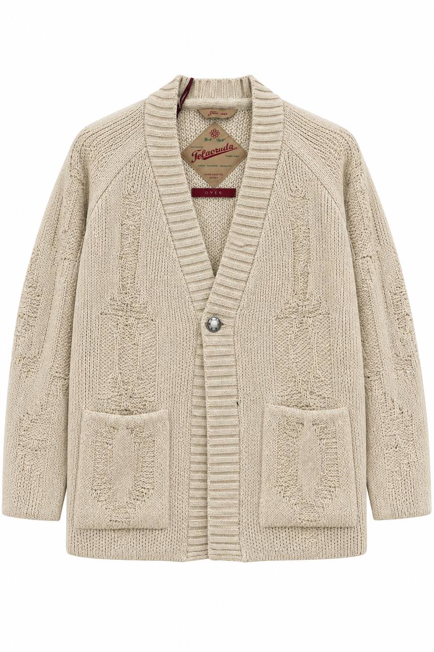 Cardigan Uomo Effetto Sfilato Kimono