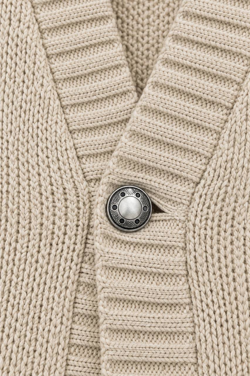 Cardigan Uomo Effetto Sfilato Kimono