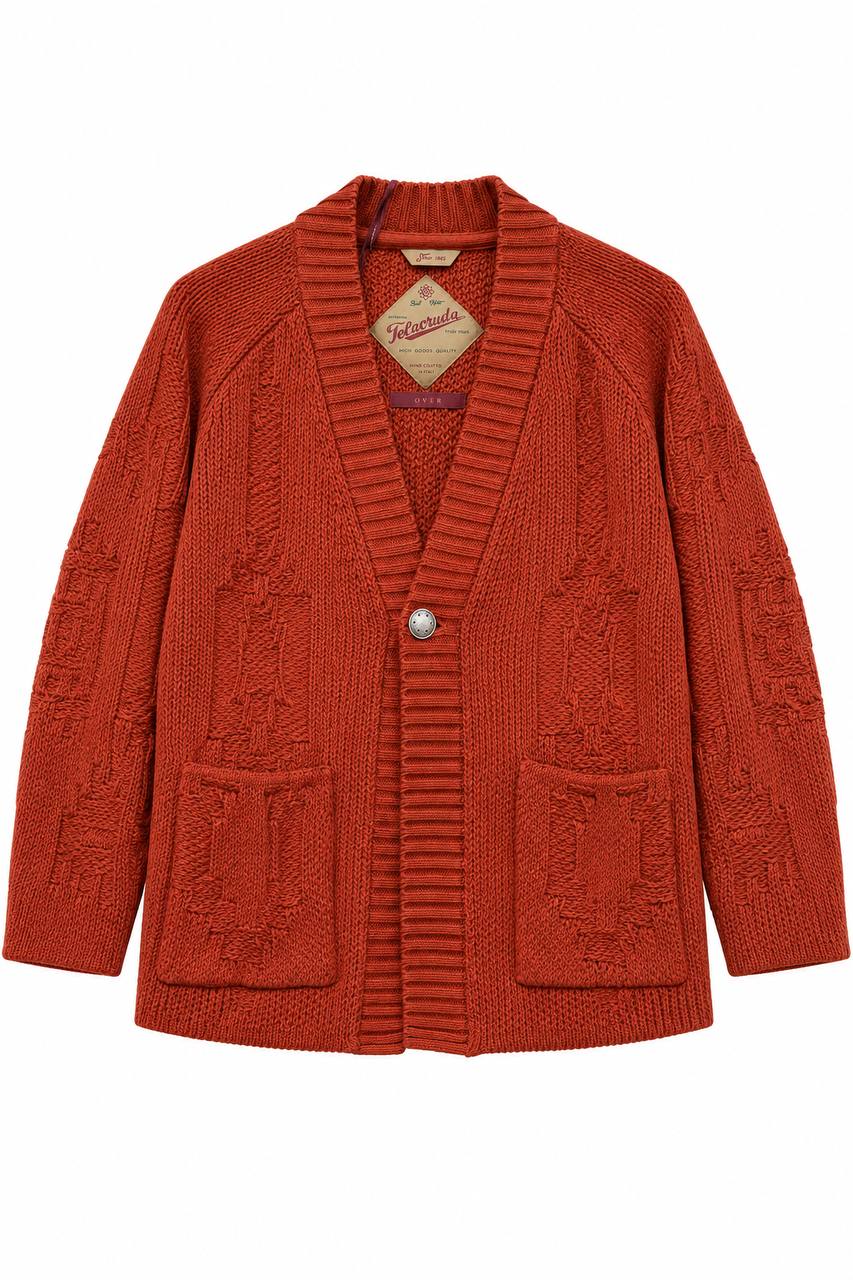 Cardigan Uomo Effetto Sfilato Kimono