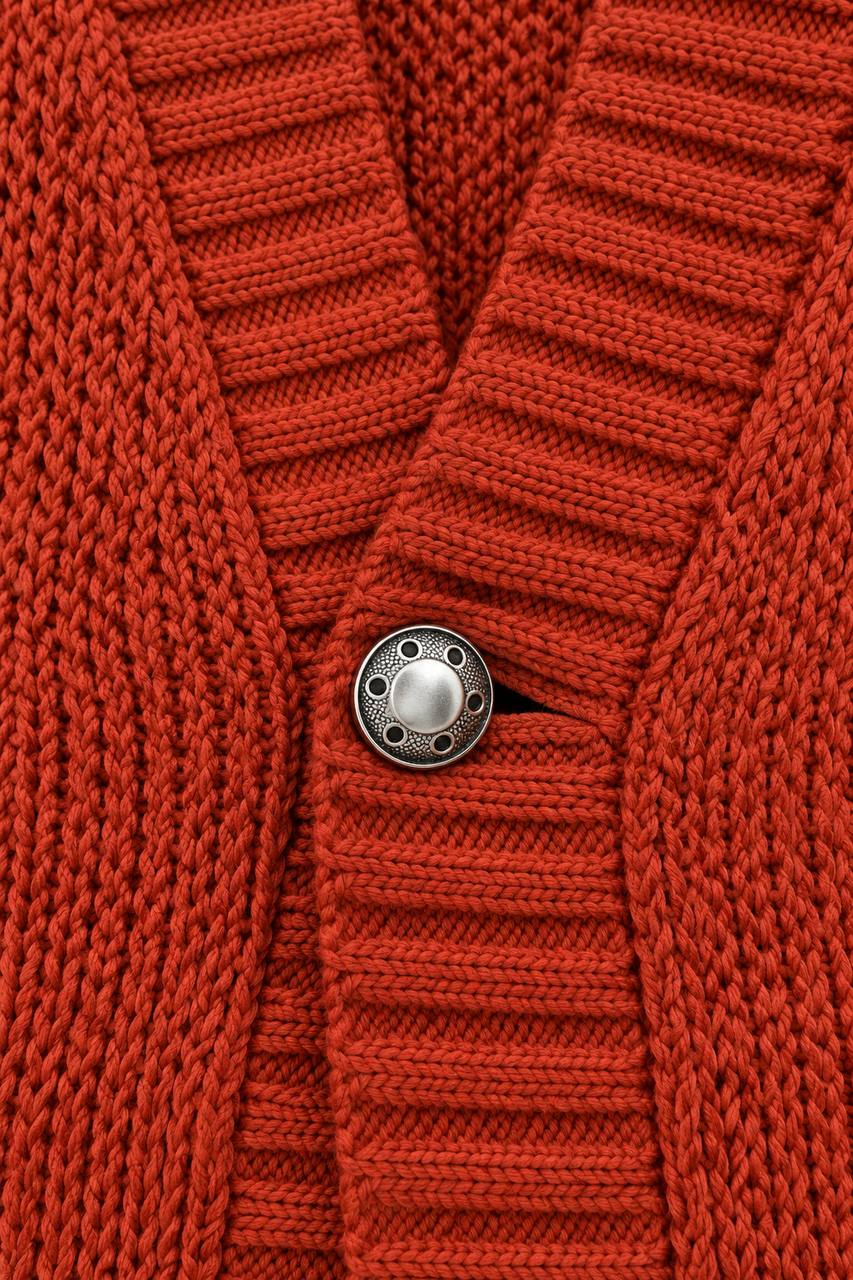 Cardigan Uomo Effetto Sfilato Kimono