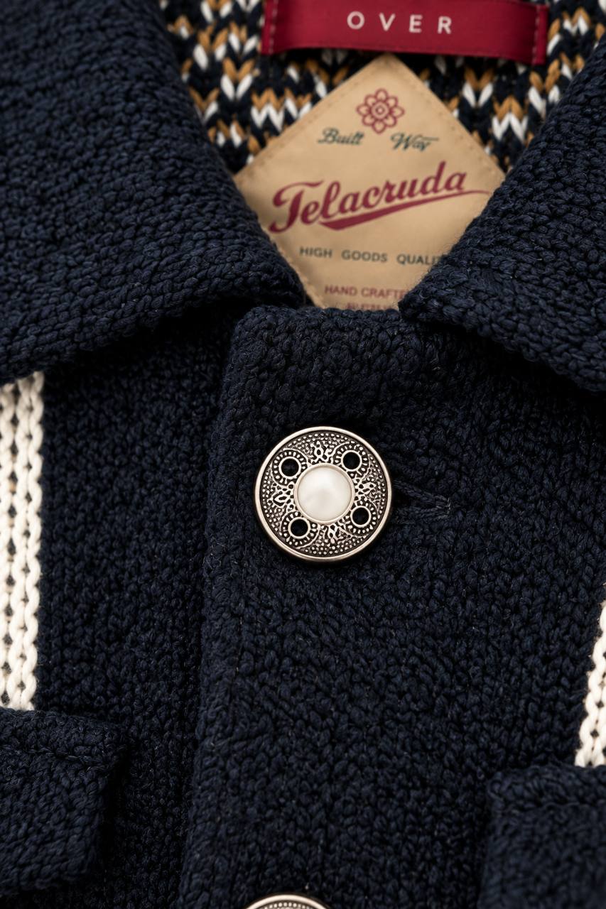 Cardigan Uomo con Bottoni e Collo Camicia