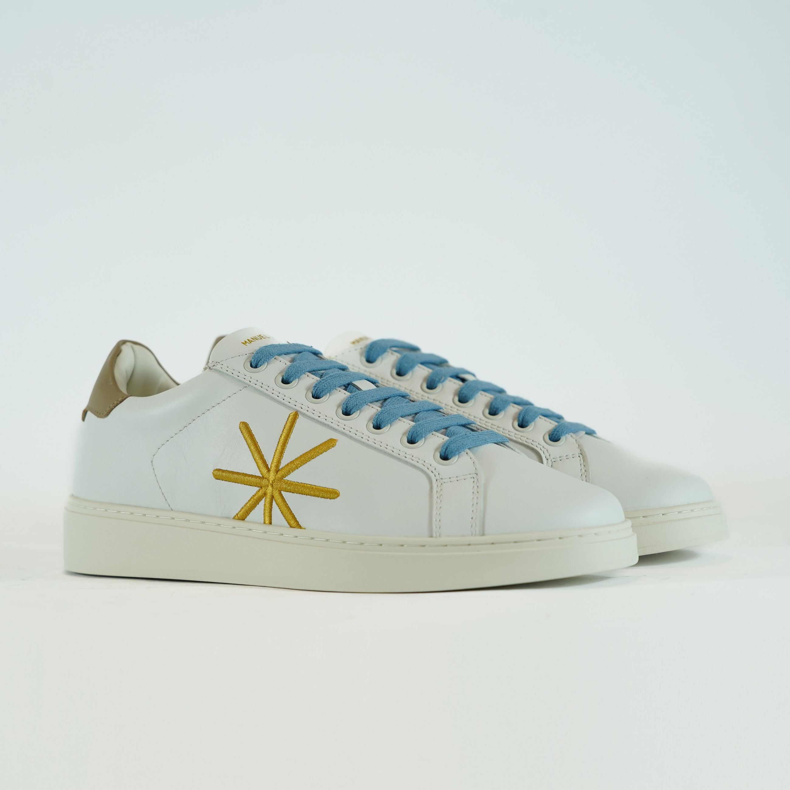 MANUEL RITZ Sneakers Uomo in Pelle Stellina e Dettagli a Contrasto MODELLO Q512