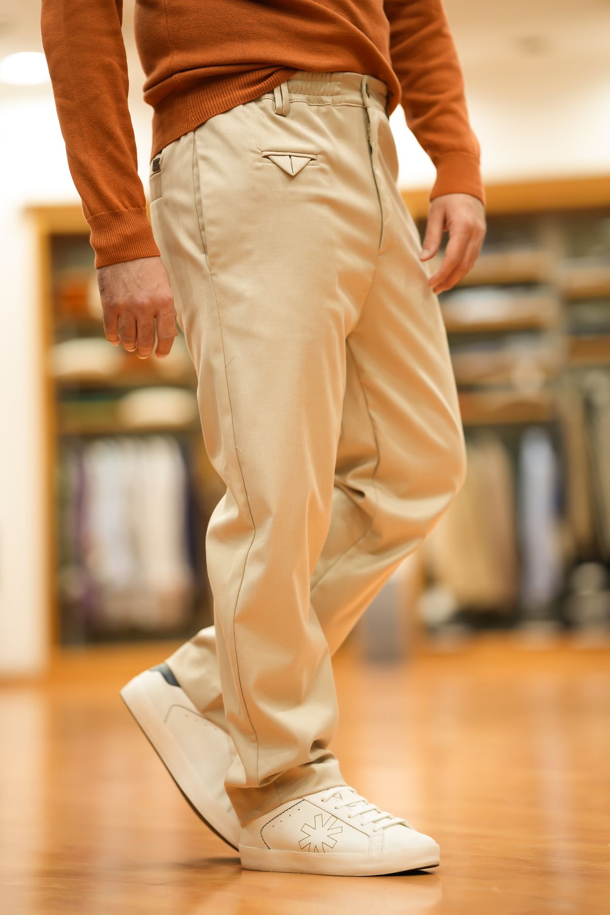 prime homme Pantalone Uomo con Elastico in Vita Tessuto Misto Poliestere e Viscosa ag 2403