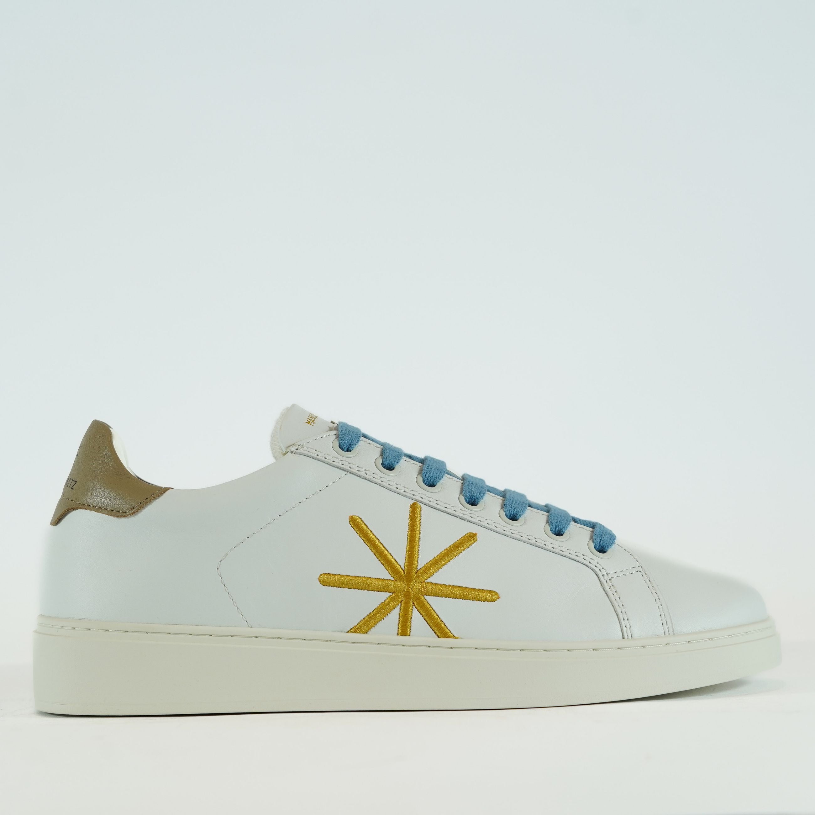 MANUEL RITZ Sneakers Uomo in Pelle Stellina e Dettagli a Contrasto MODELLO Q512
