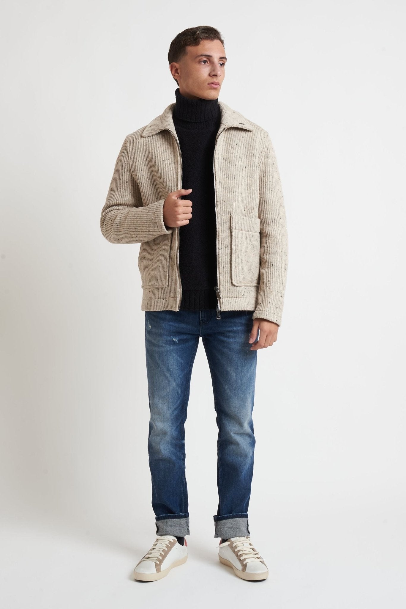 BOB Giubbino con zip e tasche tessuto maglia MODELLO JASON 132 - De Matteo Uomo