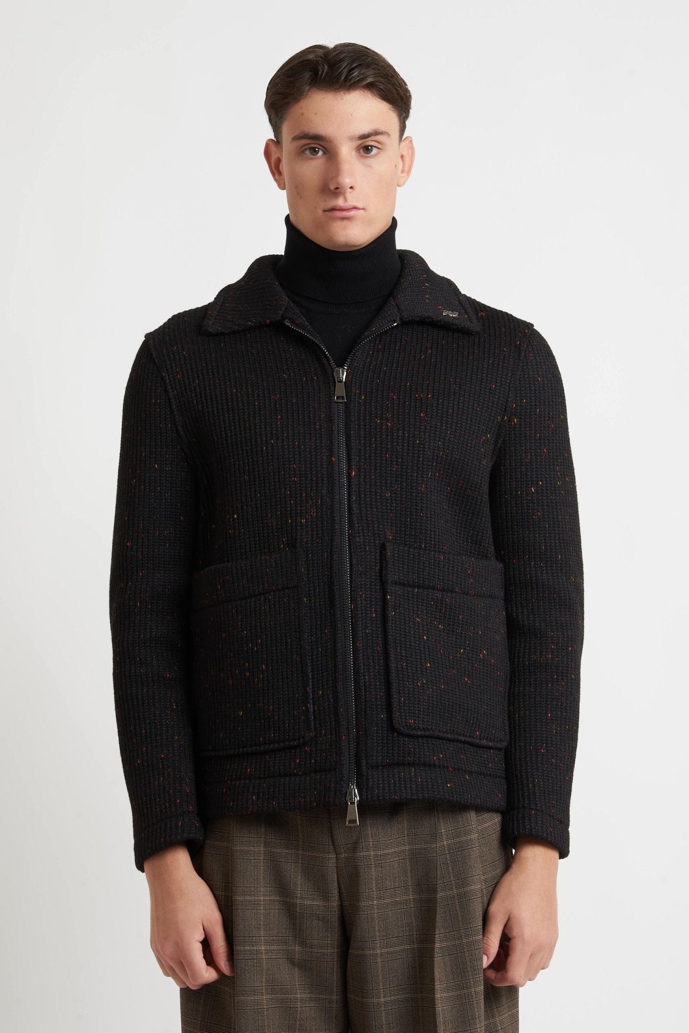 BOB Giubbino con zip e tasche tessuto maglia MODELLO JASON 132 - De Matteo Uomo