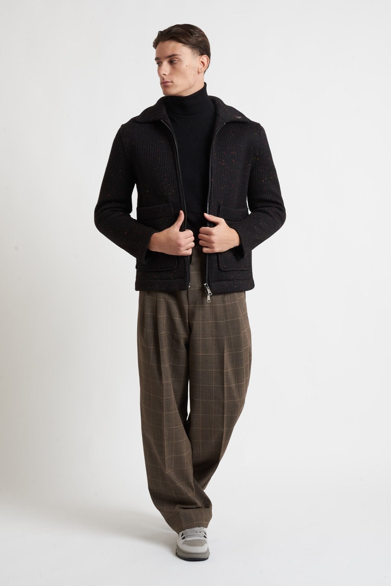 BOB Giubbino con zip e tasche tessuto maglia MODELLO JASON 132 - De Matteo Uomo