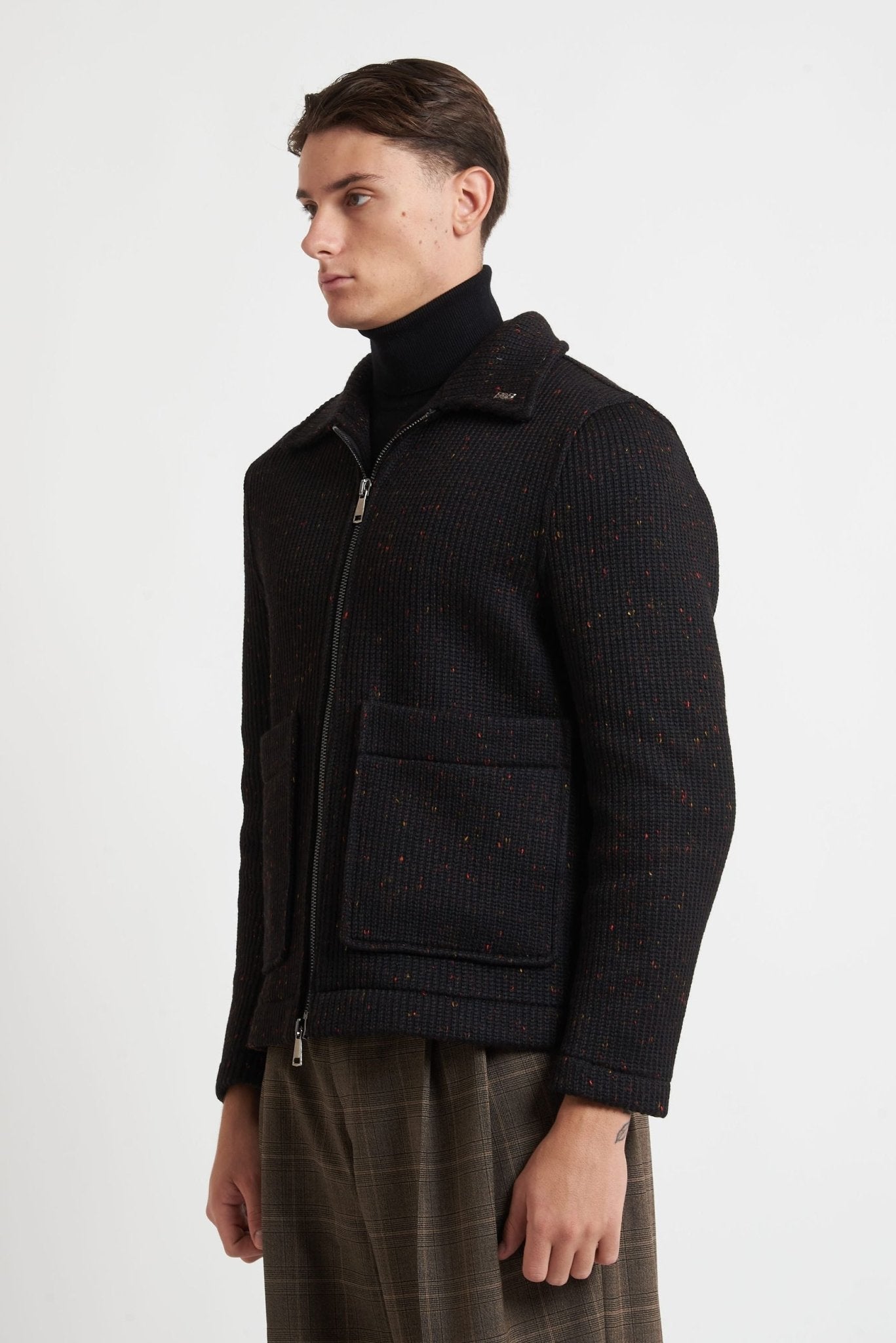 BOB Giubbino con zip e tasche tessuto maglia MODELLO JASON 132 - De Matteo Uomo