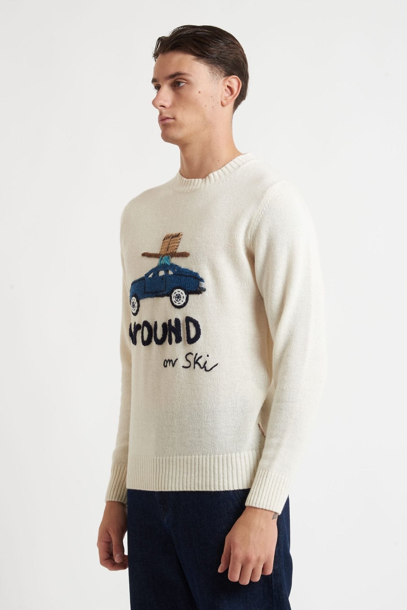 BOB Maglia girocollo ricamata con stampa macchina MODELLO SCOTT - De Matteo Uomo