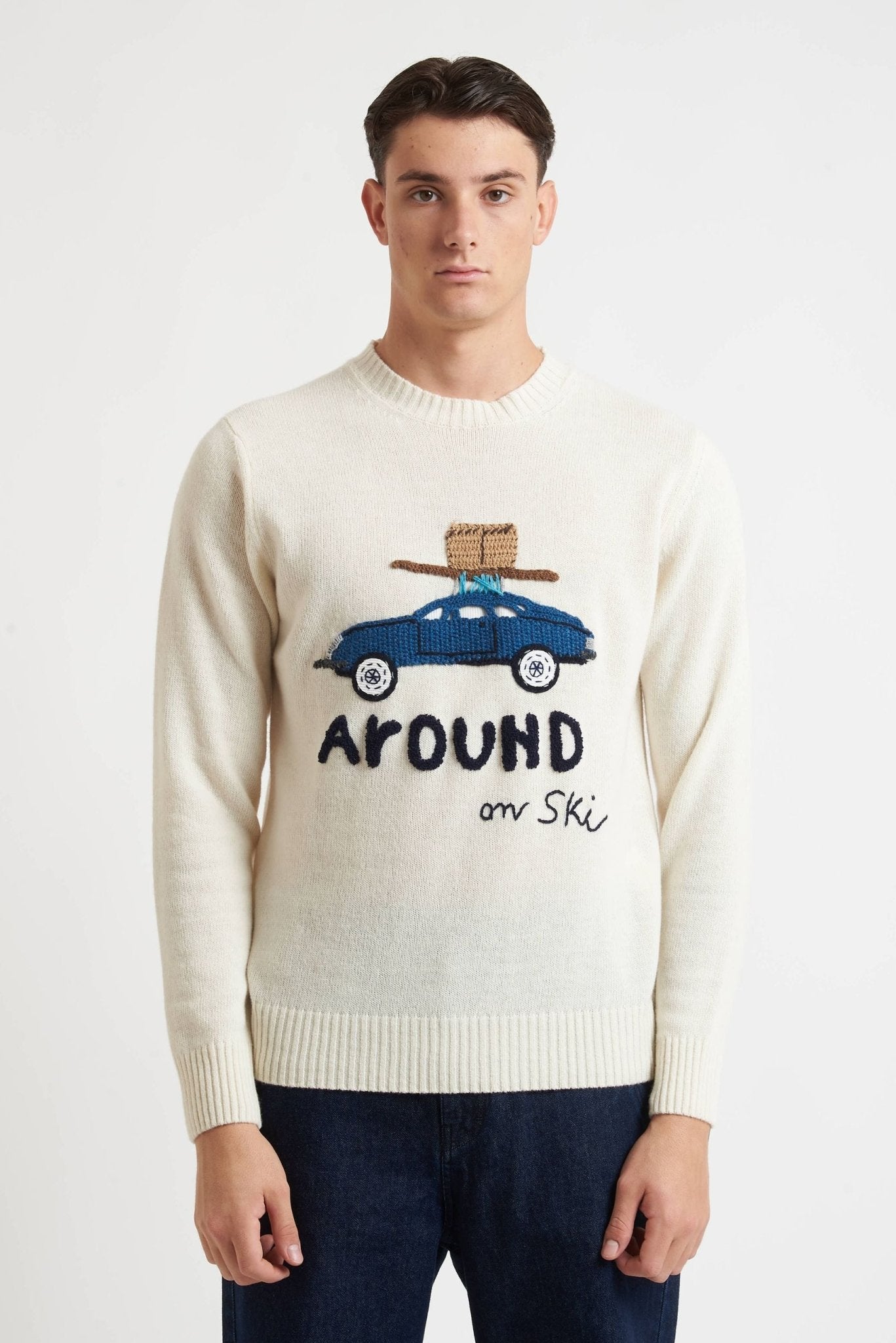 BOB Maglia girocollo ricamata con stampa macchina MODELLO SCOTT - De Matteo Uomo