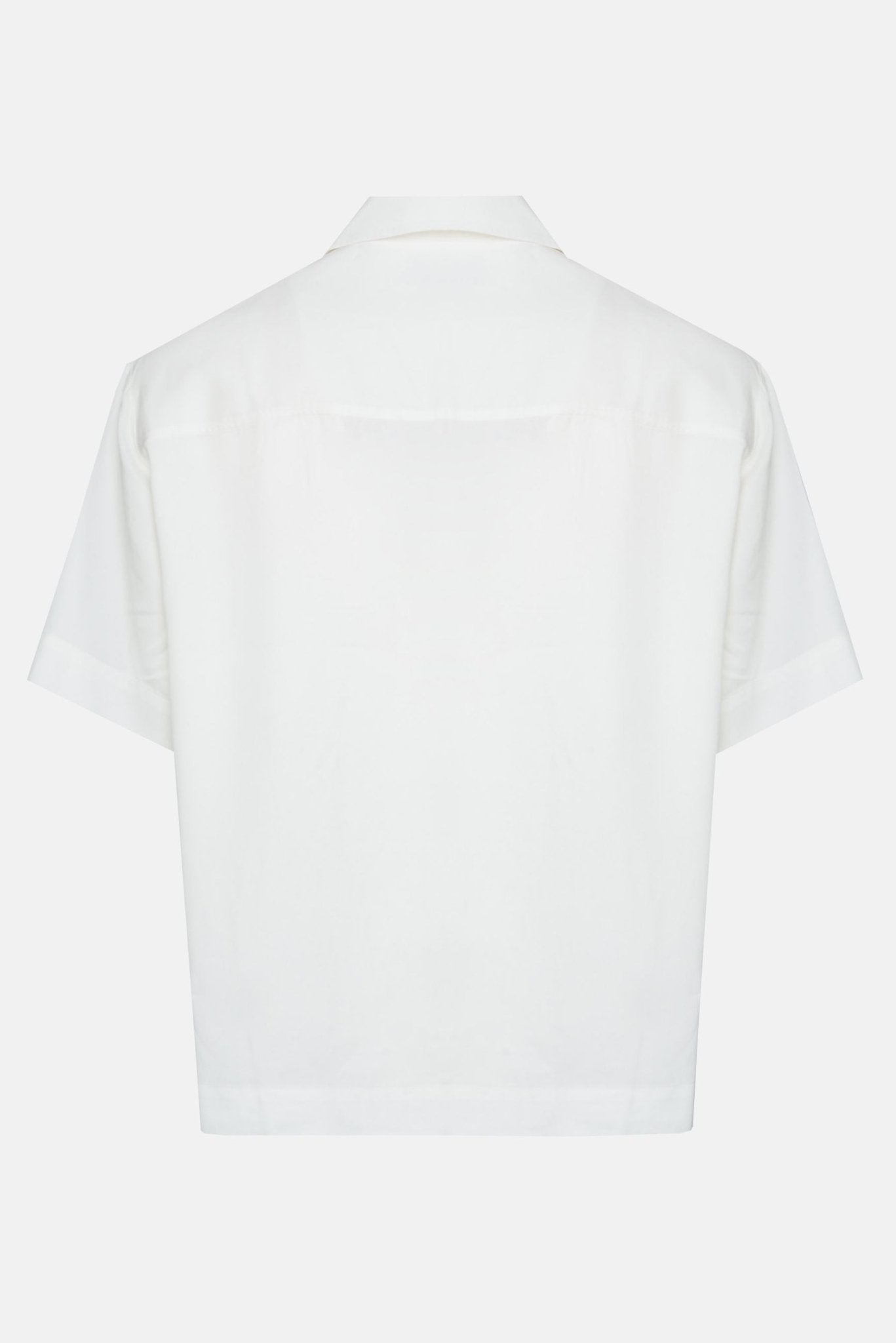 Camicia Basic a Manica Corta con Collo Bowling e Logo sul Petto 0593 - De Matteo Uomo