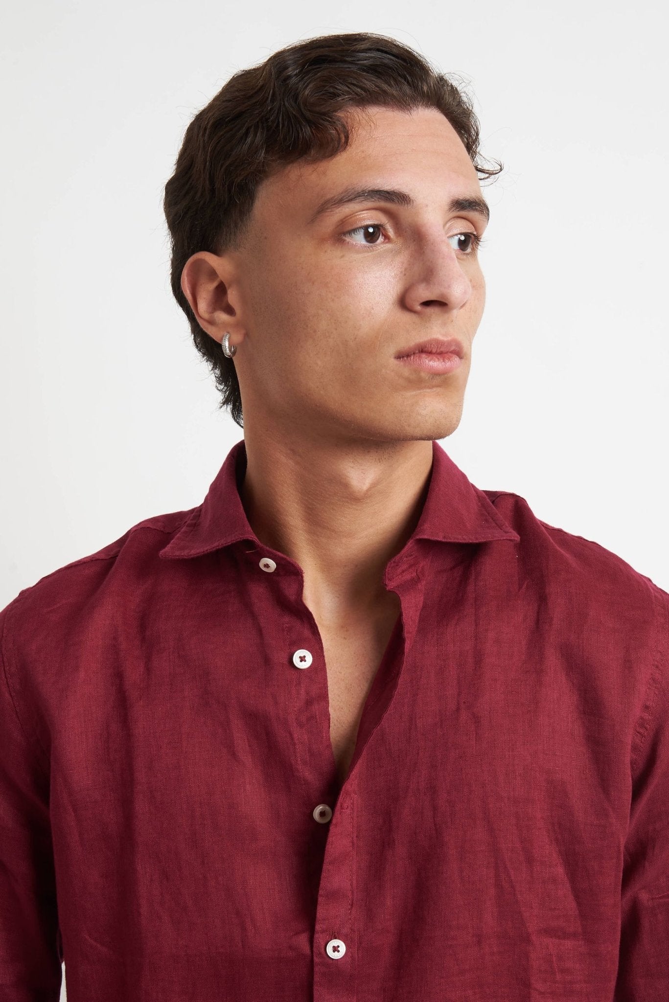 Camicia Basic in Lino 100% - De Matteo Uomo