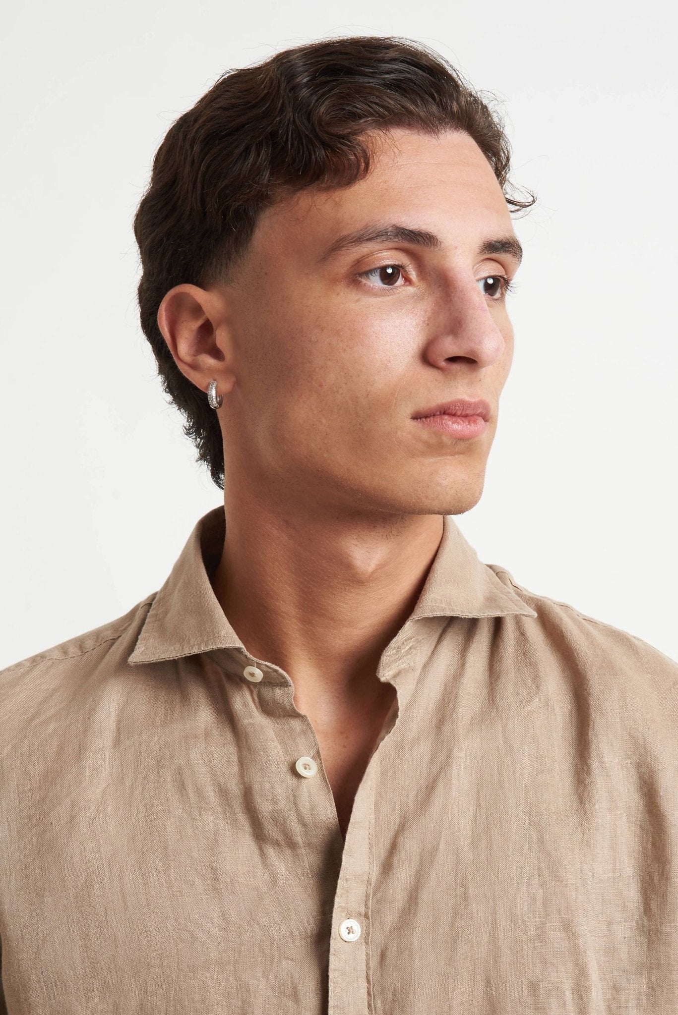 Camicia Basic in Lino 100% - De Matteo Uomo