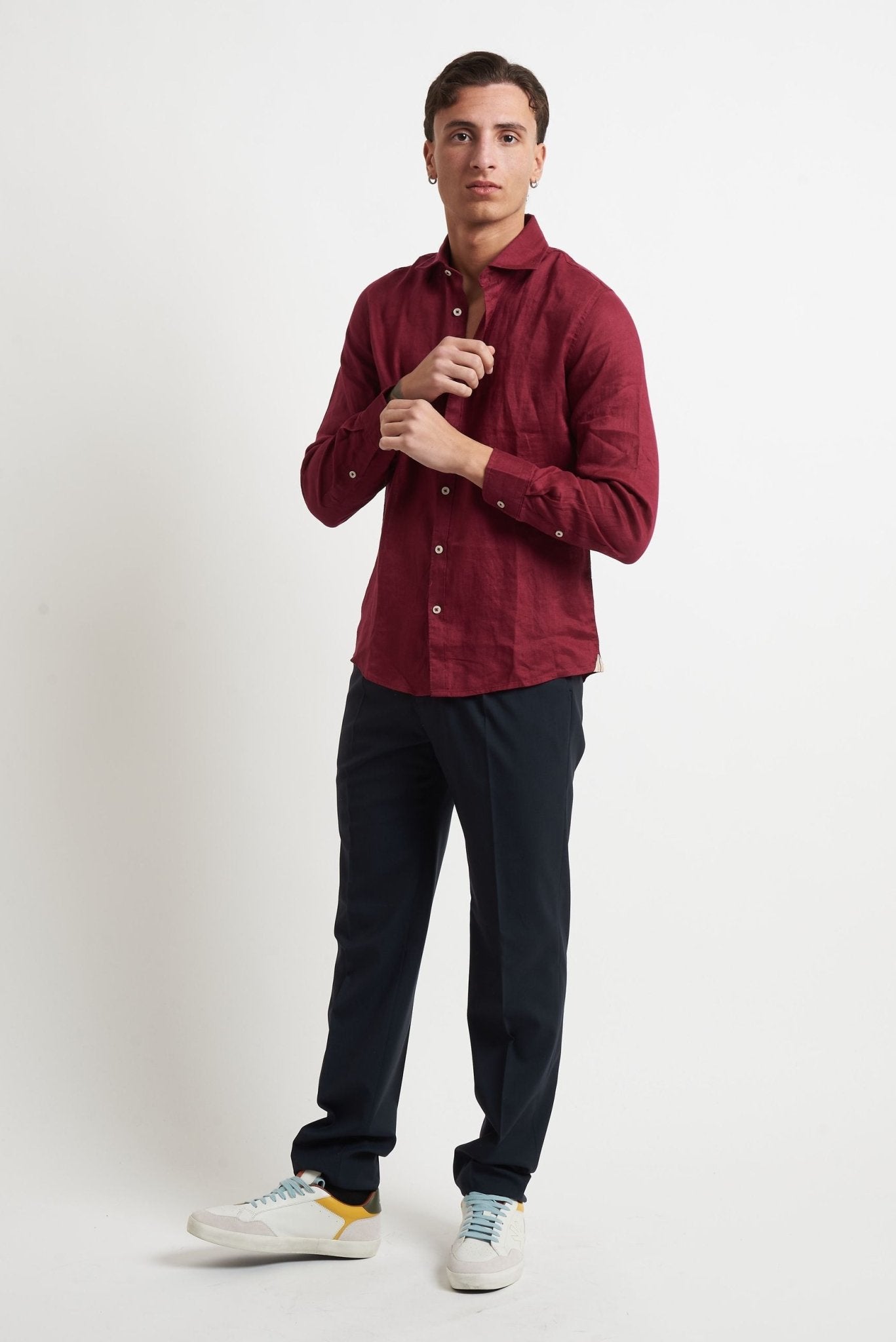 Camicia Basic in Lino 100% - De Matteo Uomo
