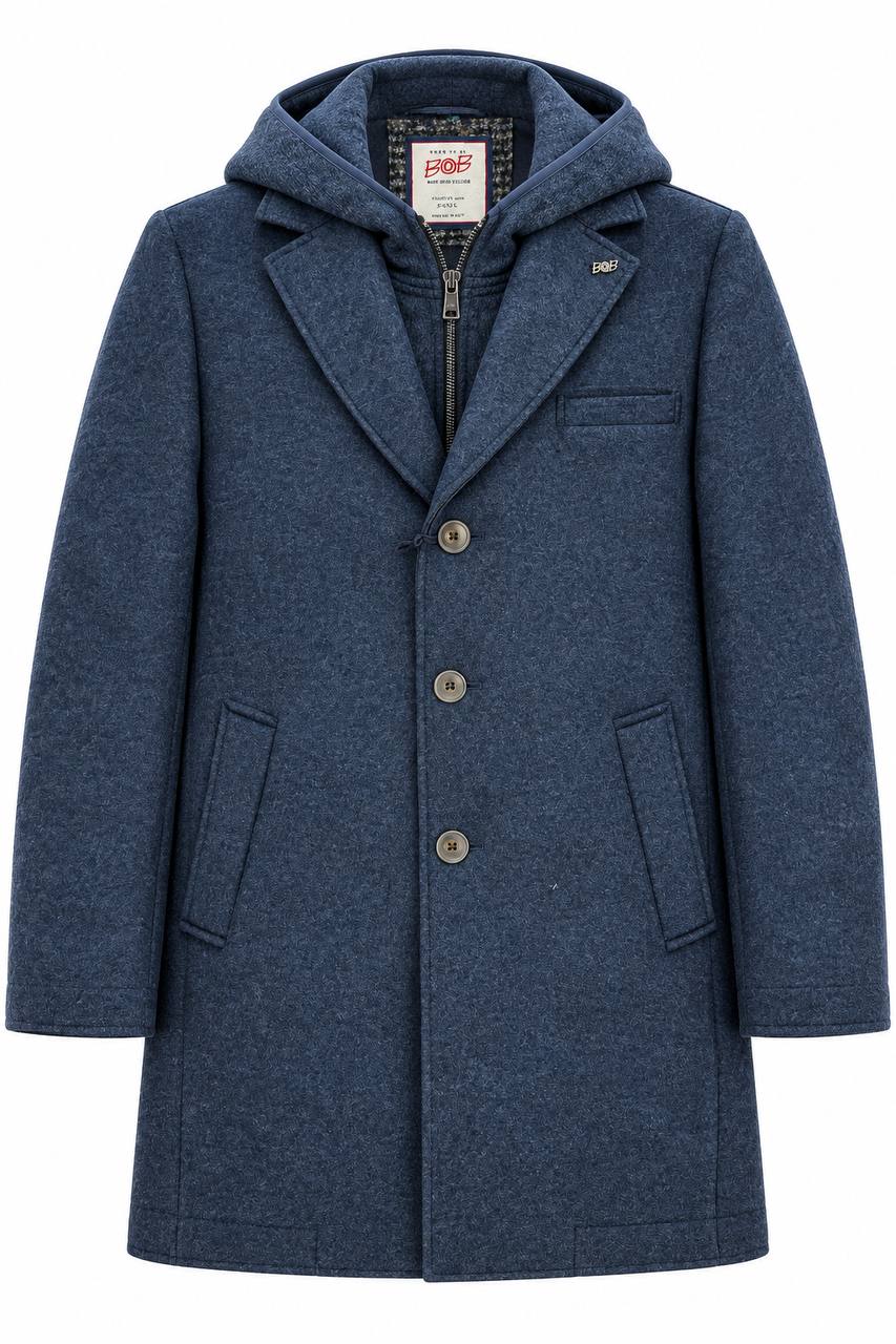 Cappottino Uomo con Pettorina e Cappuccio Removibile - De Matteo Uomo
