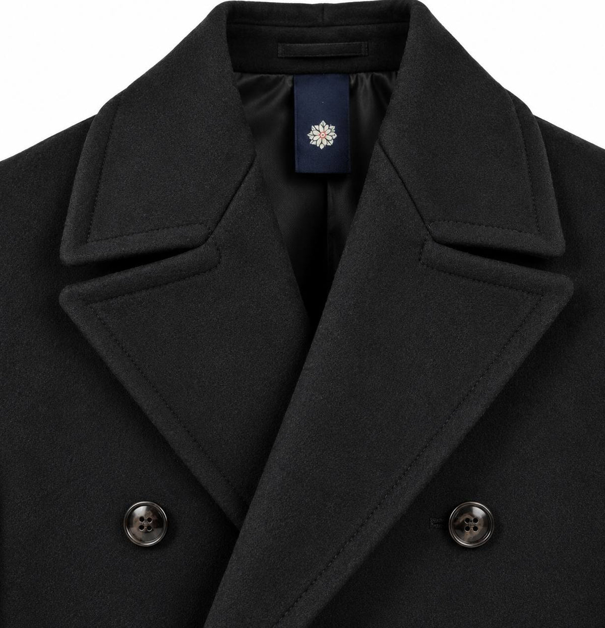 Cappotto doppiopetto con tascone e rever ampio - De Matteo Uomo