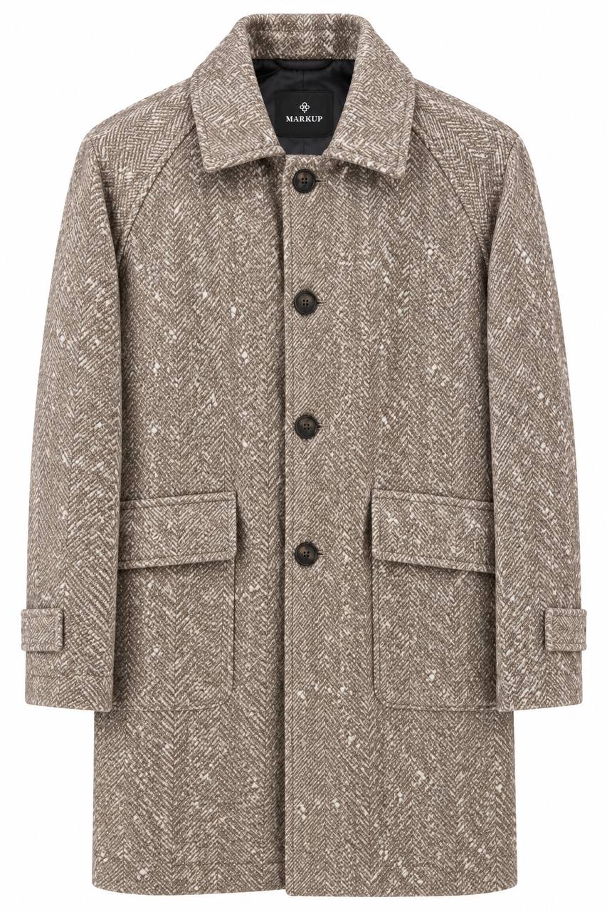Cappotto Uomo con Collo Camicia e Manica Raglan - De Matteo Uomo
