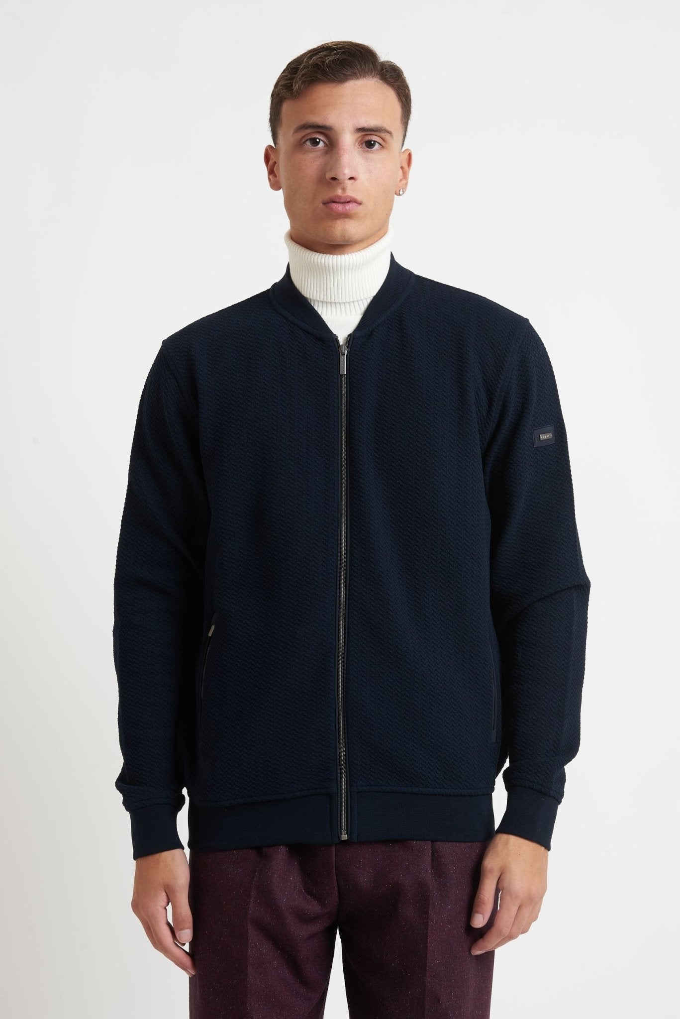 Cardigan BUGATTI con Fantasia nel Tessuto 85172D - De Matteo Uomo