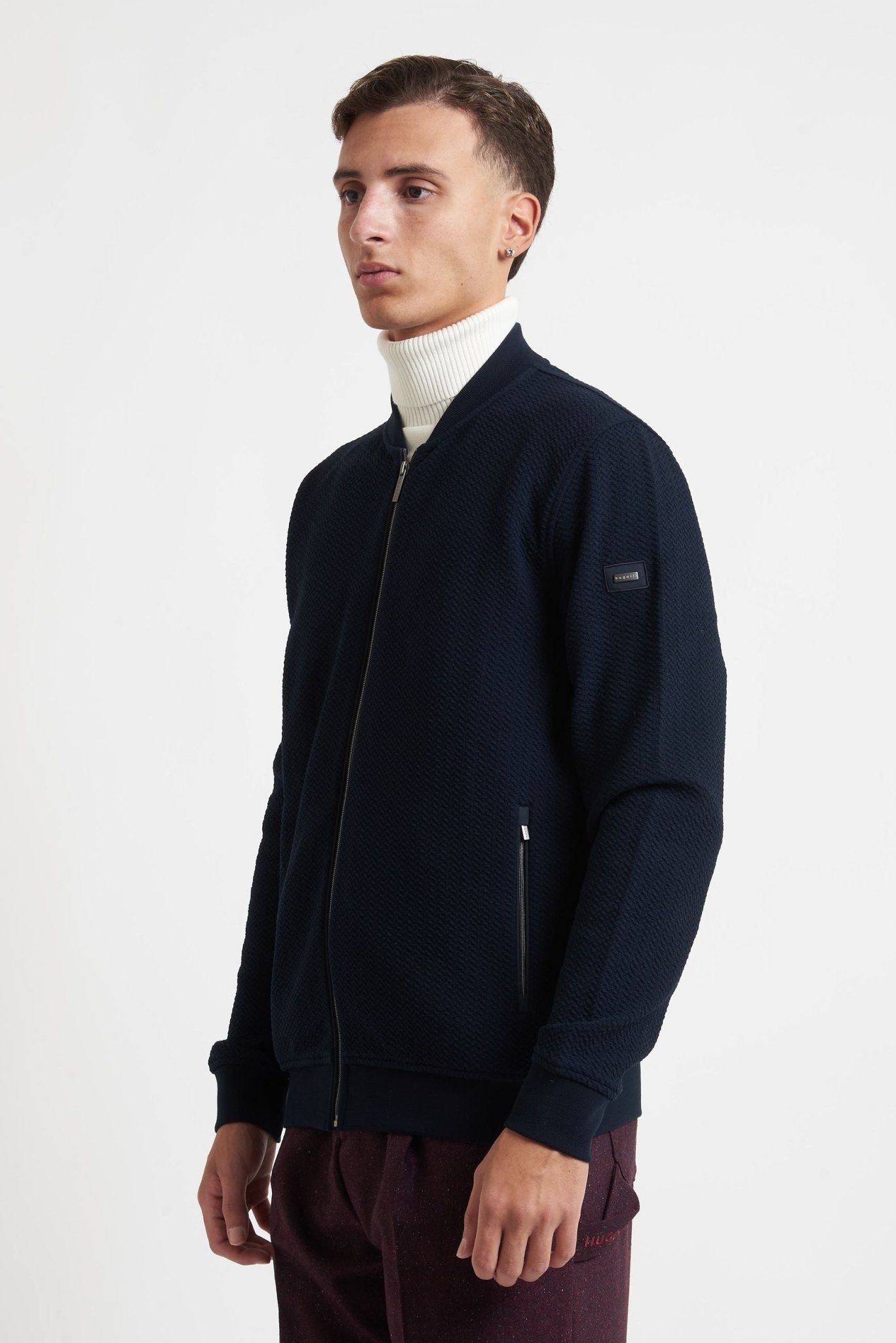 Cardigan BUGATTI con Fantasia nel Tessuto 85172D - De Matteo Uomo