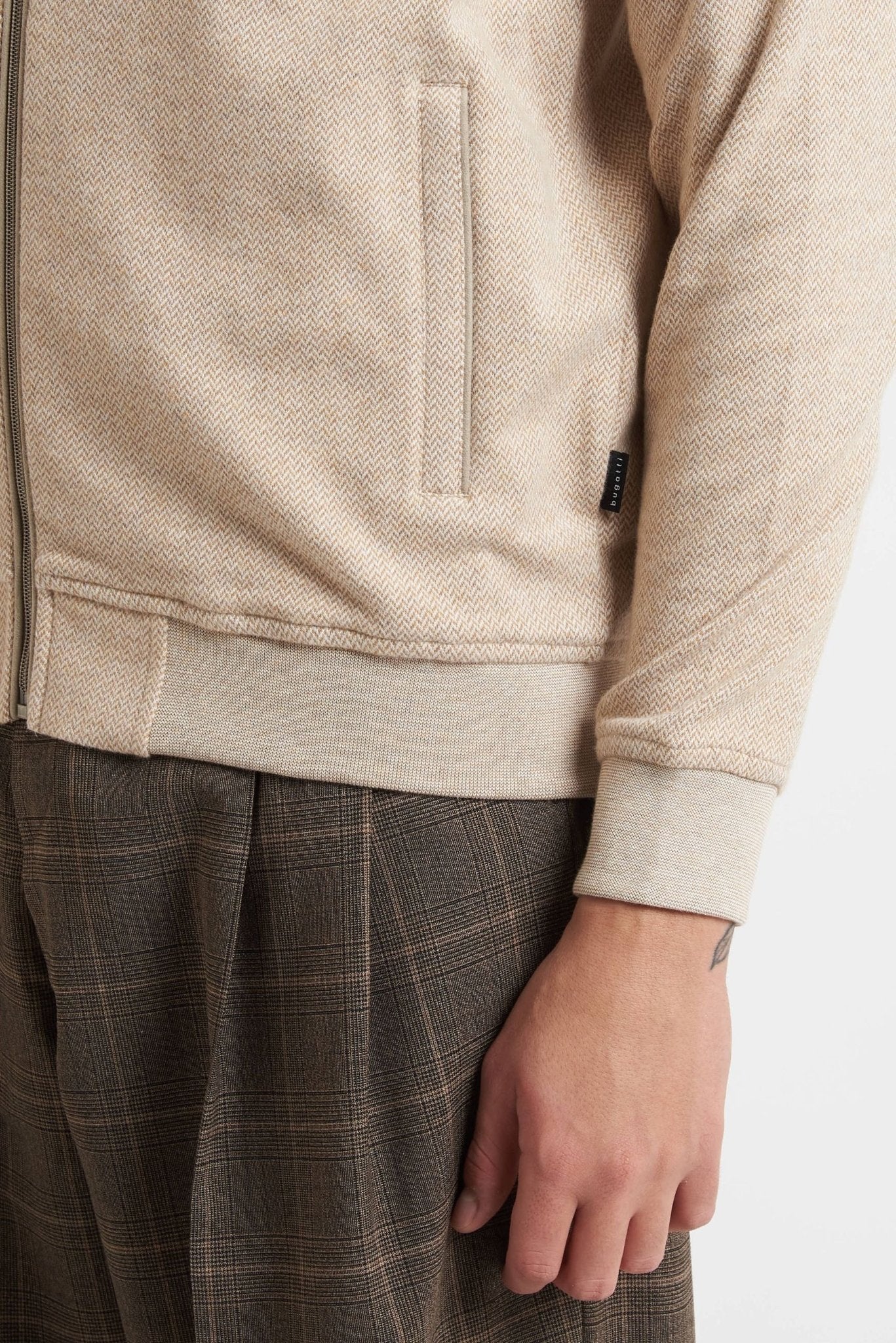 Cardigan BUGATTI con Fantasia nel Tessuto e Collo Alto 85055D - De Matteo Uomo