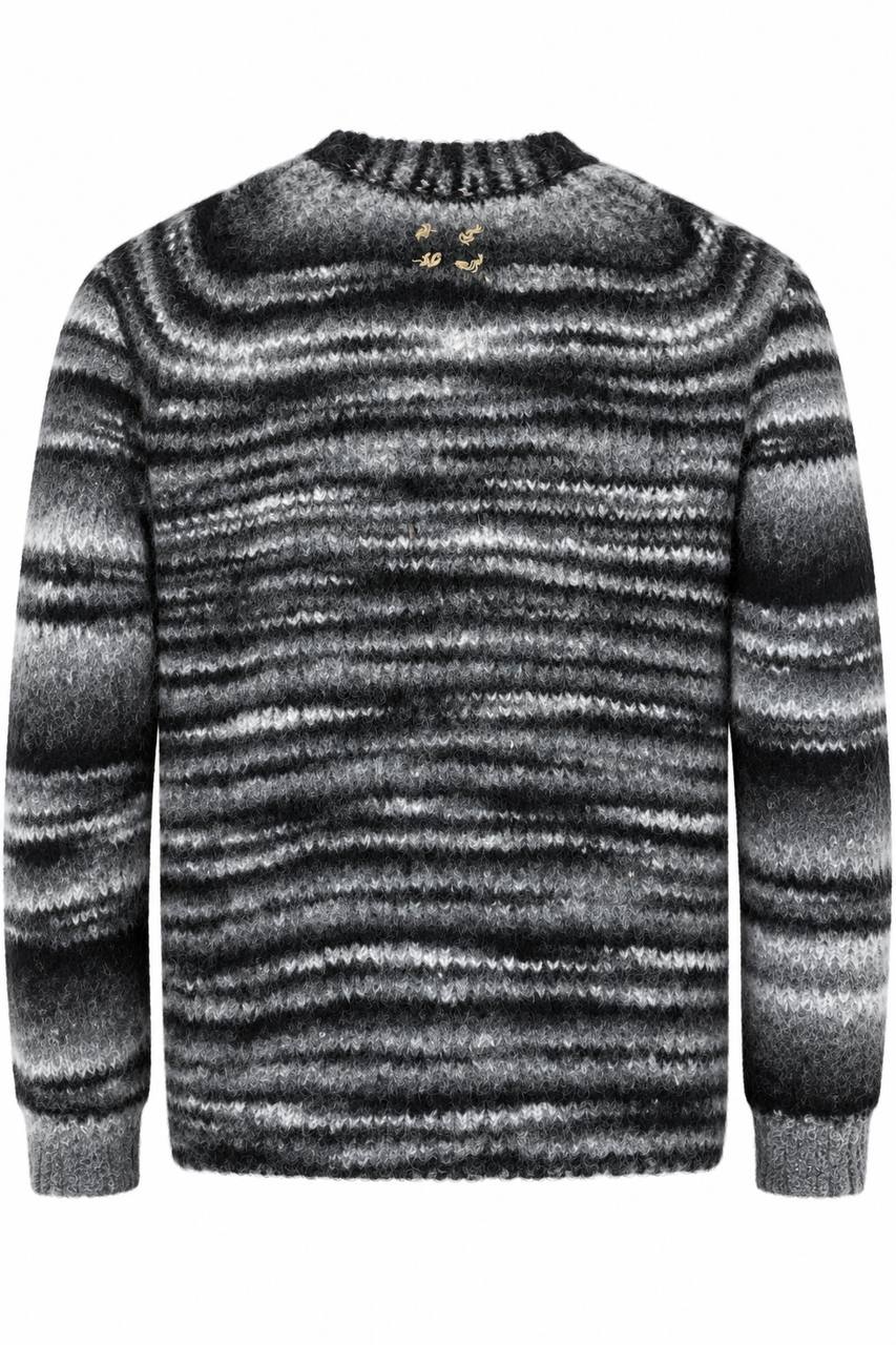 Cardigan Uomo con Bottoni a Contrasto e Fantasia a Righe - De Matteo Uomo