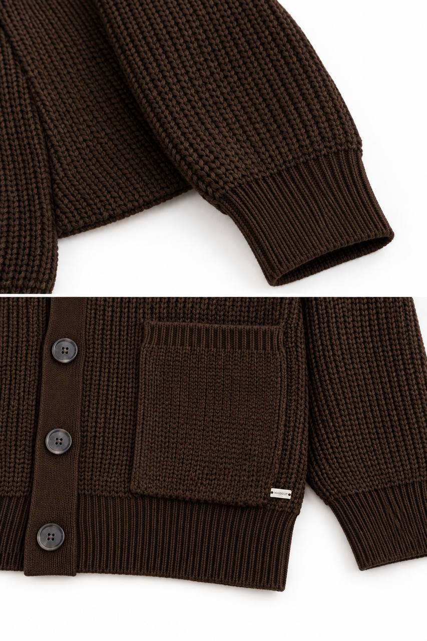 Cardigan Uomo con Bottoni e Tasche - De Matteo Uomo