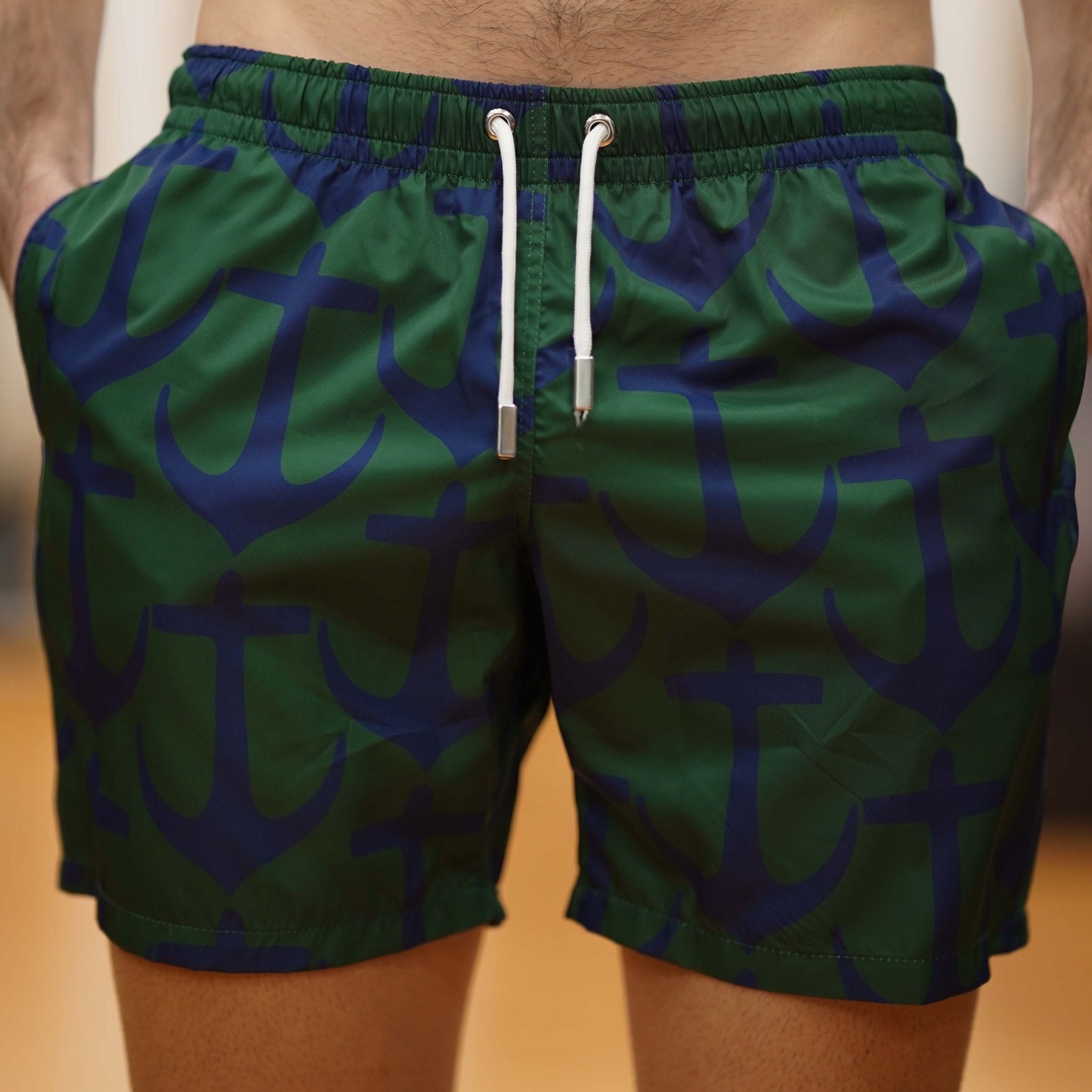 Costume a Pantaloncino con Elastico e Laccetto - De Matteo Uomo
