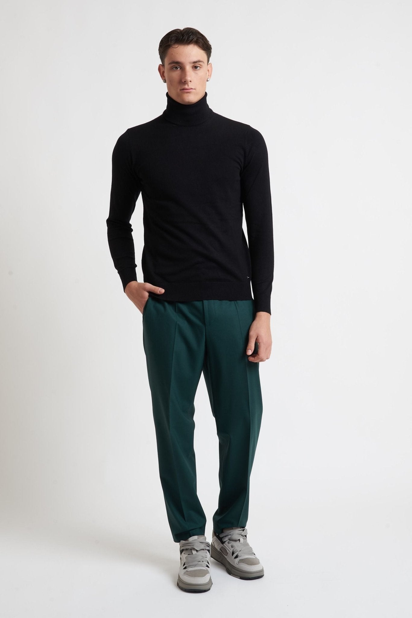 Dolcevita MARK UP Basic Nera in 100% Viscosa MK20015 - De Matteo Uomo