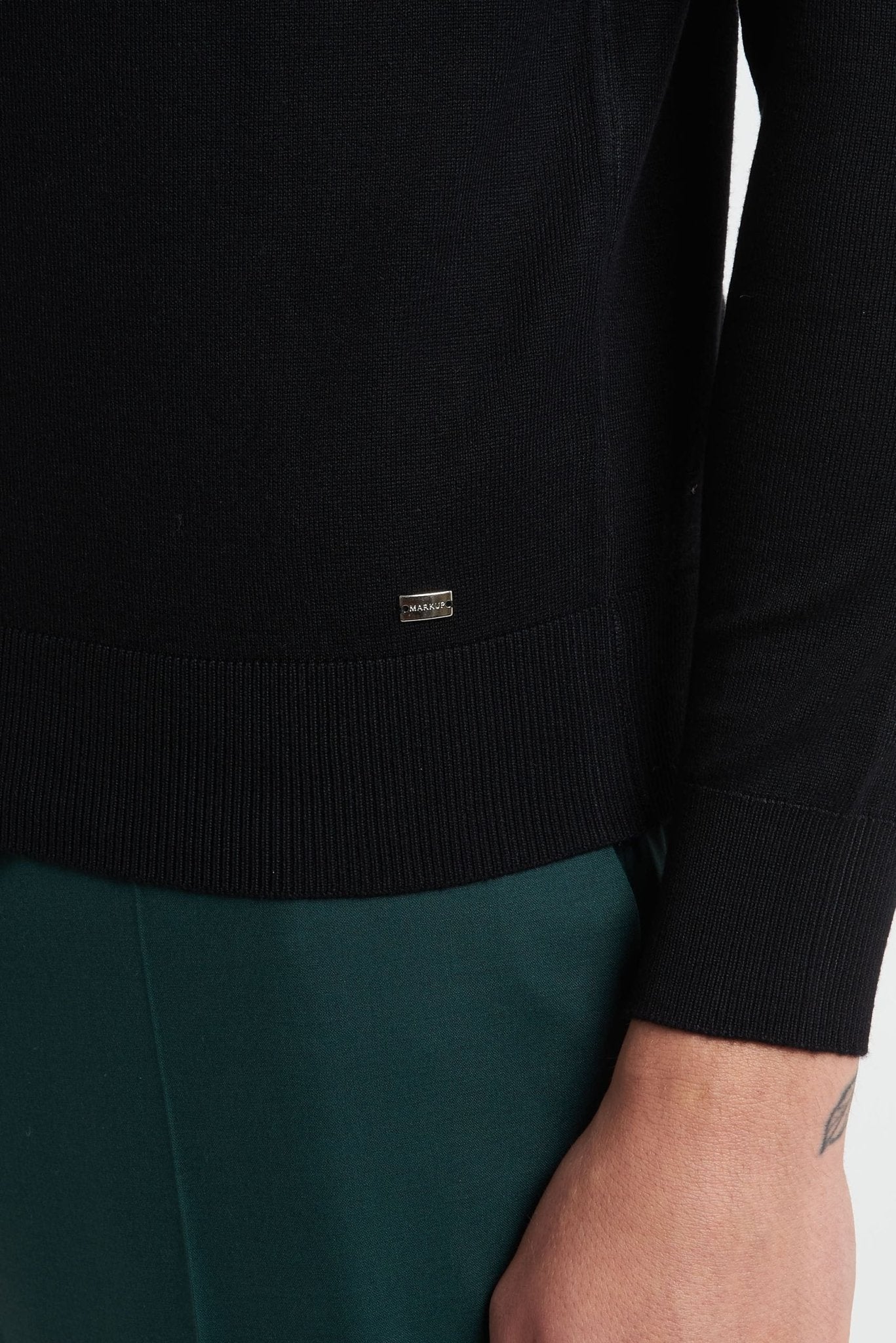 Dolcevita MARK UP Basic Nera in 100% Viscosa MK20015 - De Matteo Uomo