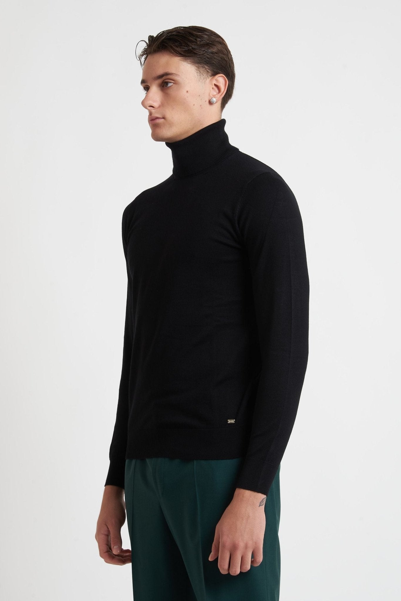 Dolcevita MARK UP Basic Nera in 100% Viscosa MK20015 - De Matteo Uomo