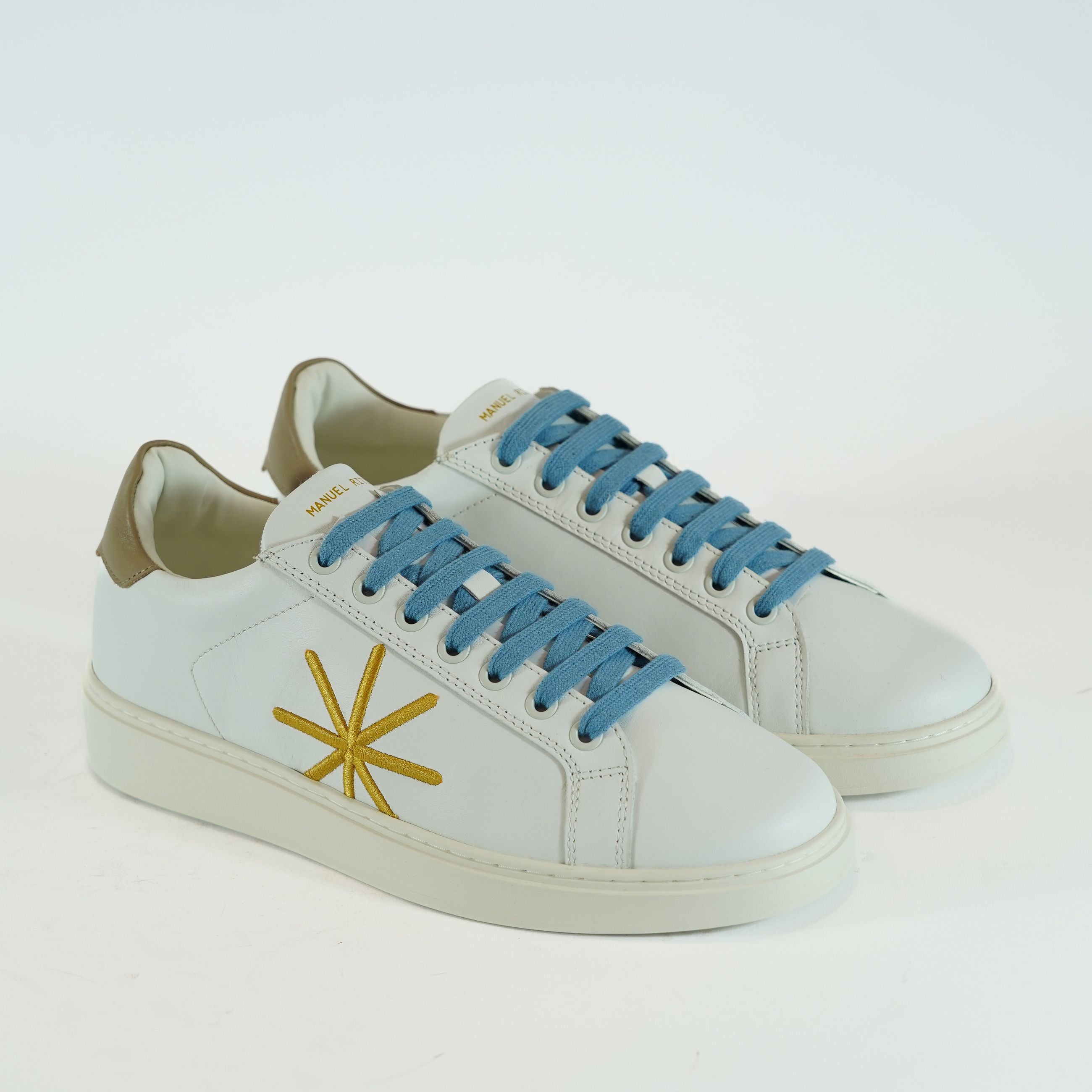 MANUEL RITZ Sneakers Uomo in Pelle Stellina e Dettagli a Contrasto MODELLO Q512