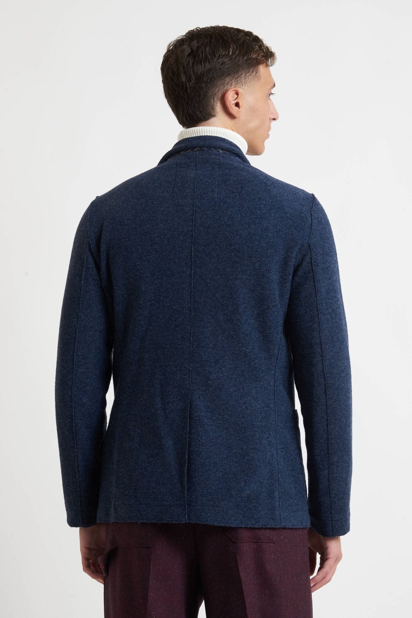 Giacca BOB doppiopetto taglio vivo tessuto maglia MODELLO BING 159 - De Matteo Uomo