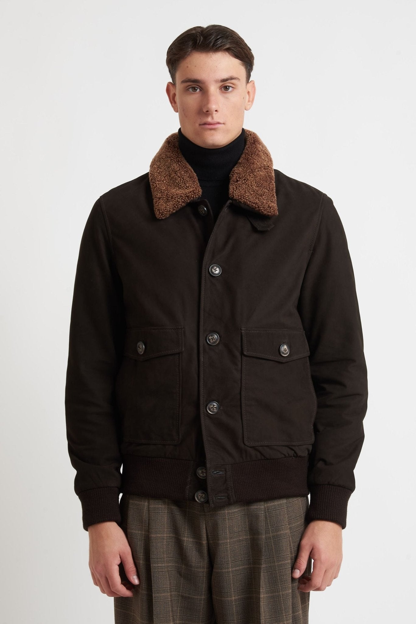 Giubbino BUGATTI in Vera Pelle Modello Biker 225105 - De Matteo Uomo