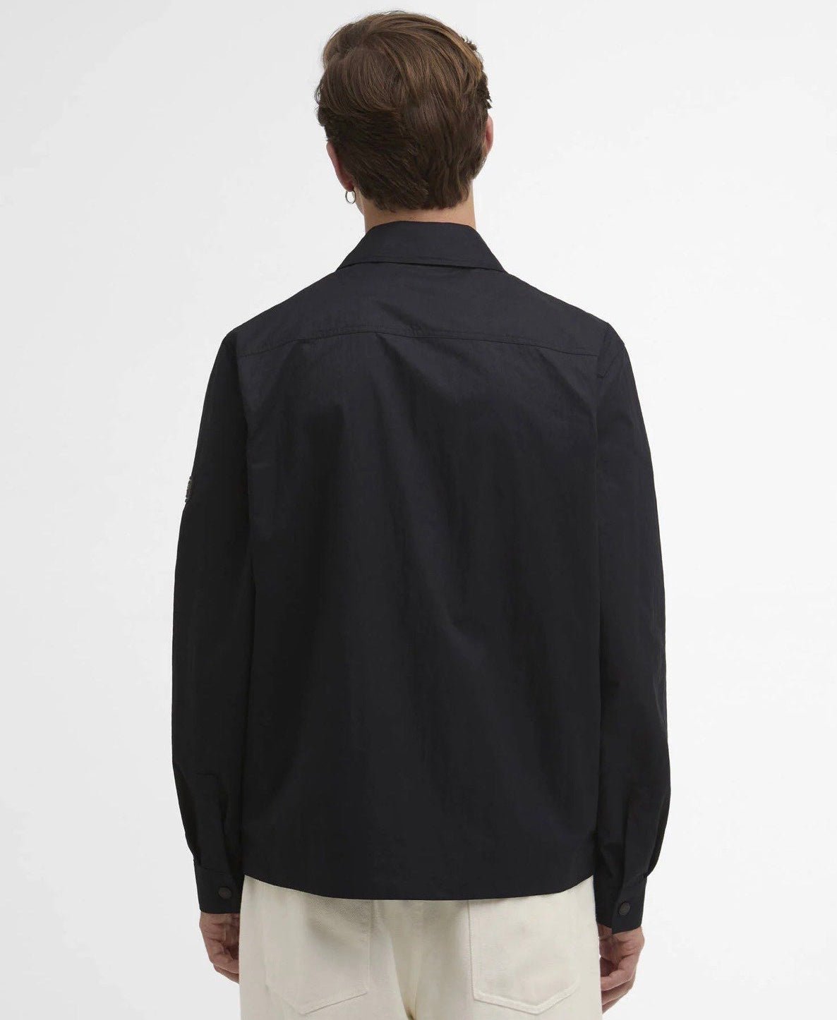 Giubbino Leggero in Nylon con Collo Camicia e Tascone Petto bk11 - De Matteo Uomo