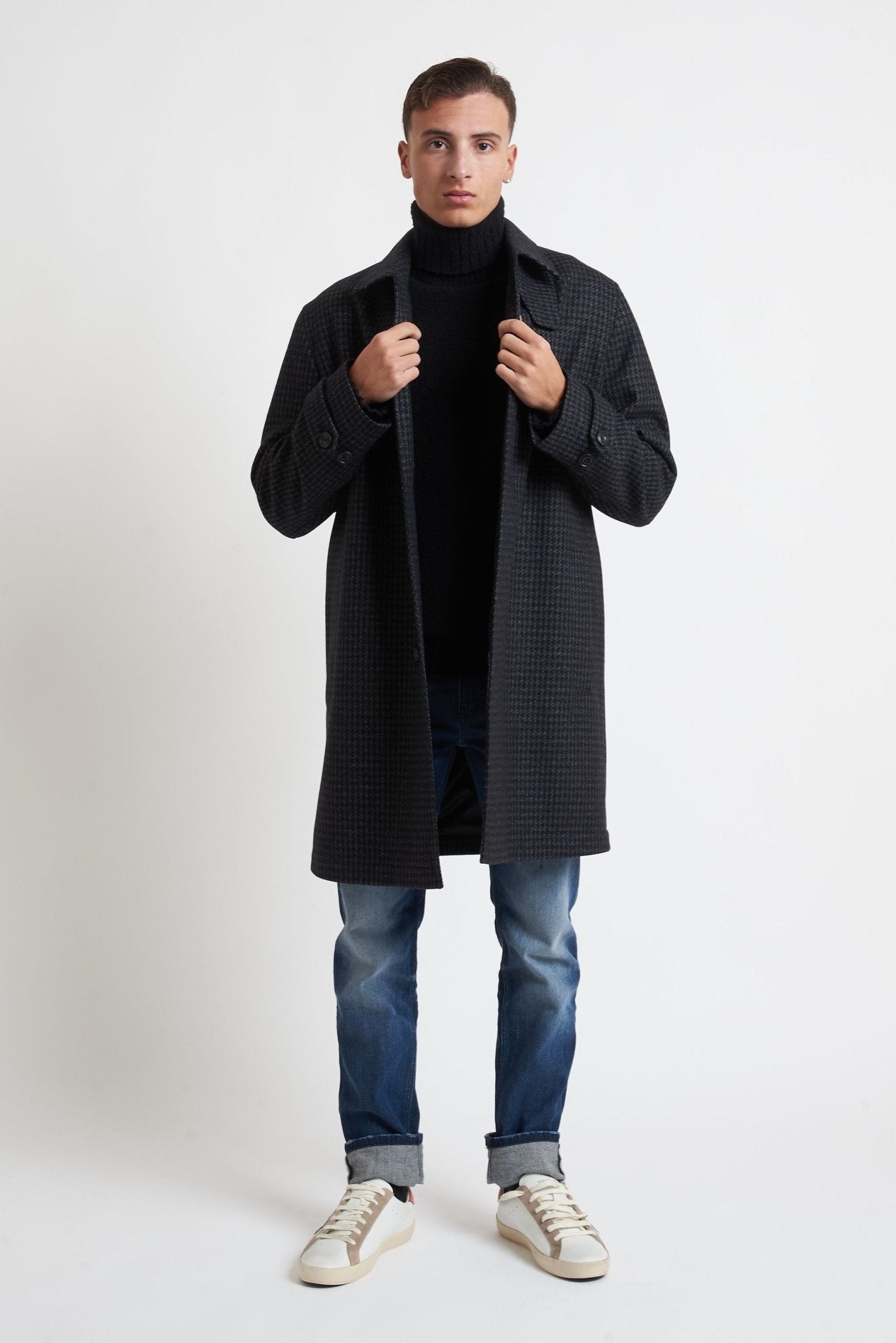 HUGO Cappottino Loden in Tessuto Pied de Poule MODELLO 9789 - De Matteo Uomo