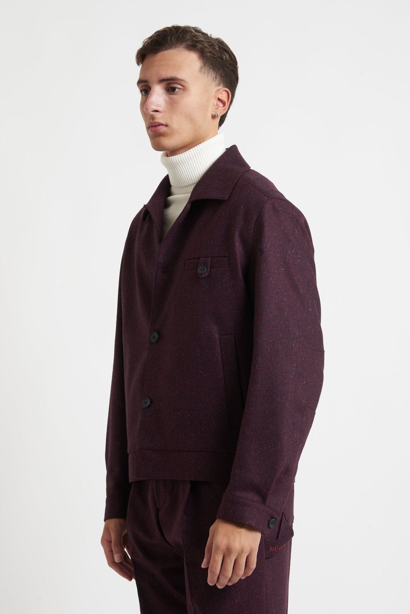 HUGO Uomo Overshirt con Collo Camicia Chiusura a Bottoni MODELLO 9035 - De Matteo Uomo