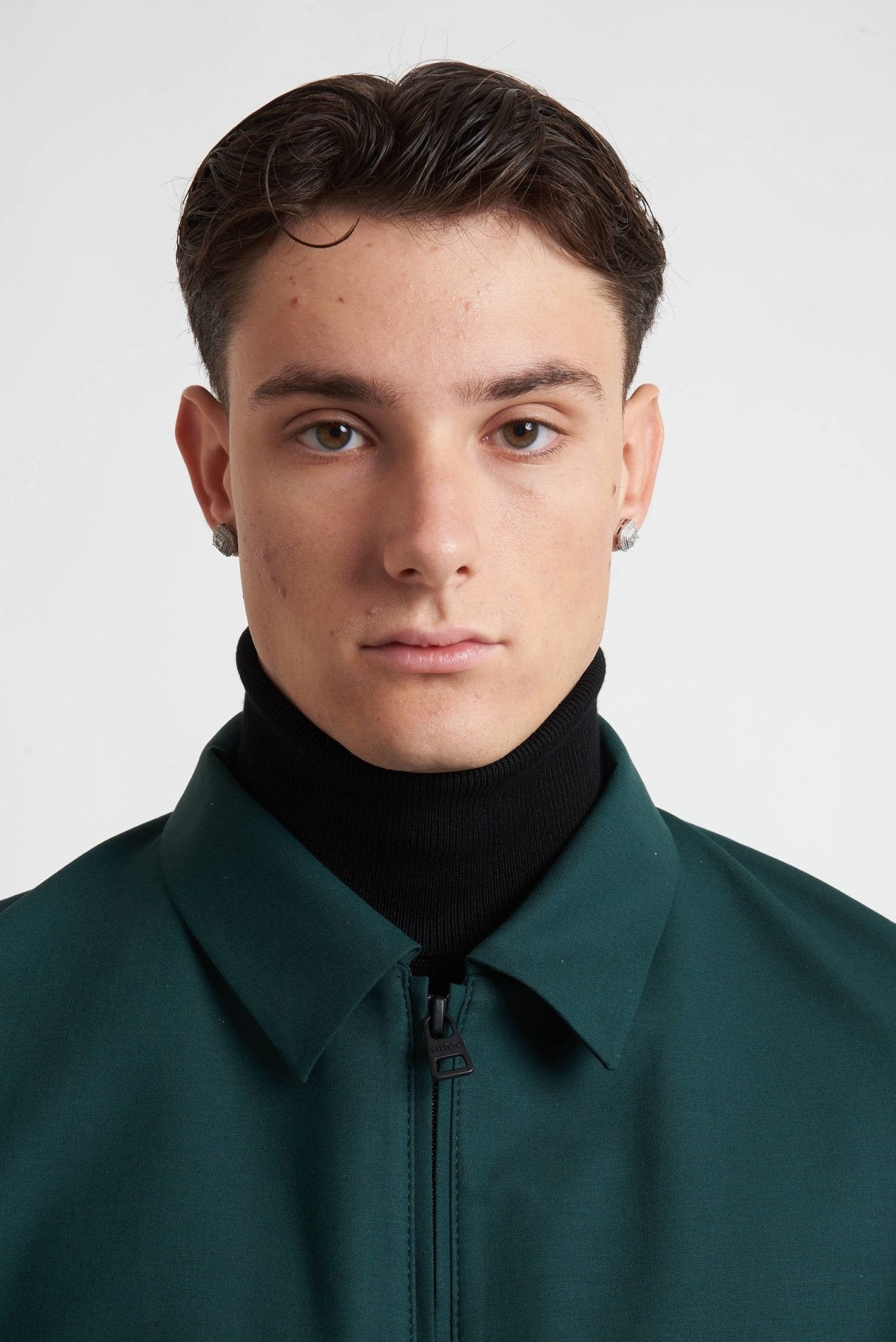 HUGO Uomo Overshirt con Collo Camicia e Chiusura a Cerniera MODELLO 7333 - De Matteo Uomo