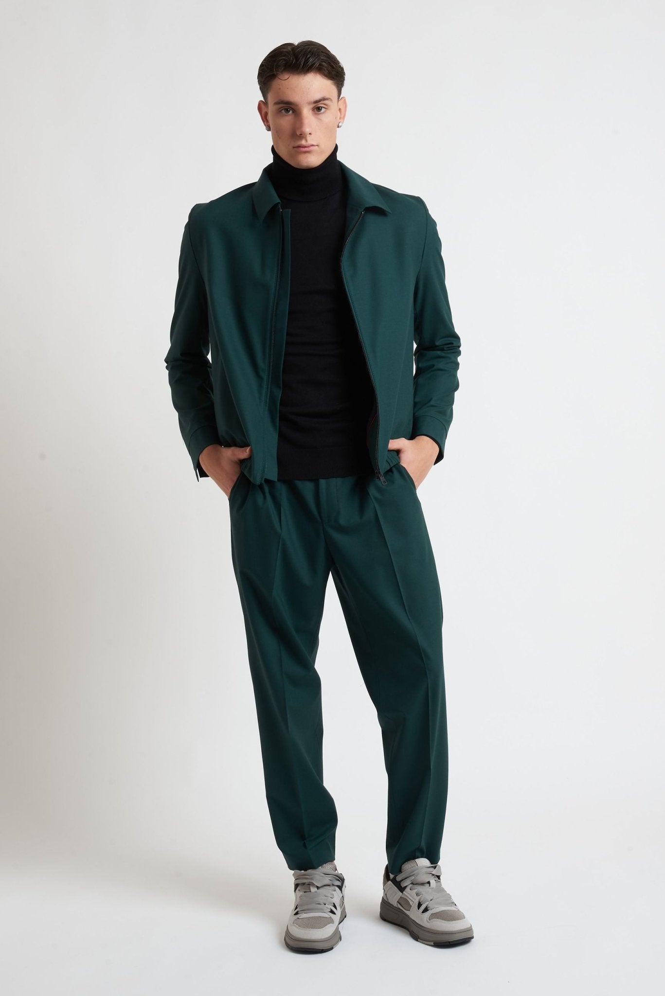 HUGO Uomo Overshirt con Collo Camicia e Chiusura a Cerniera MODELLO 7333 - De Matteo Uomo