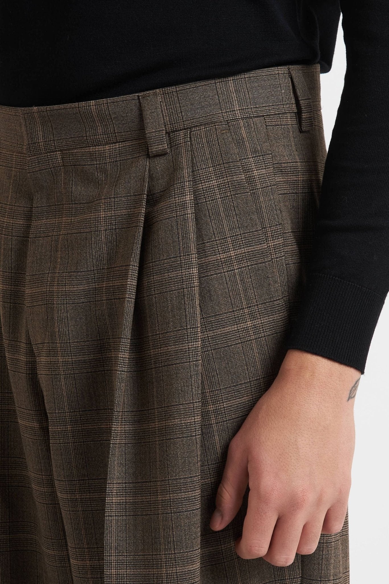 HUGO Uomo Pantaloni Principe di Galles Fondo Largo modello 9781 - De Matteo Uomo