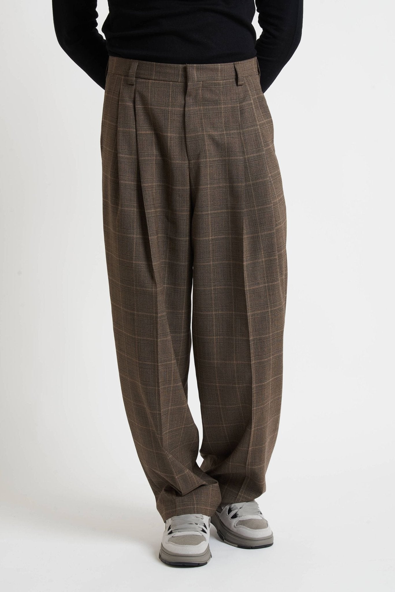 HUGO Uomo Pantaloni Principe di Galles Fondo Largo modello 9781 - De Matteo Uomo