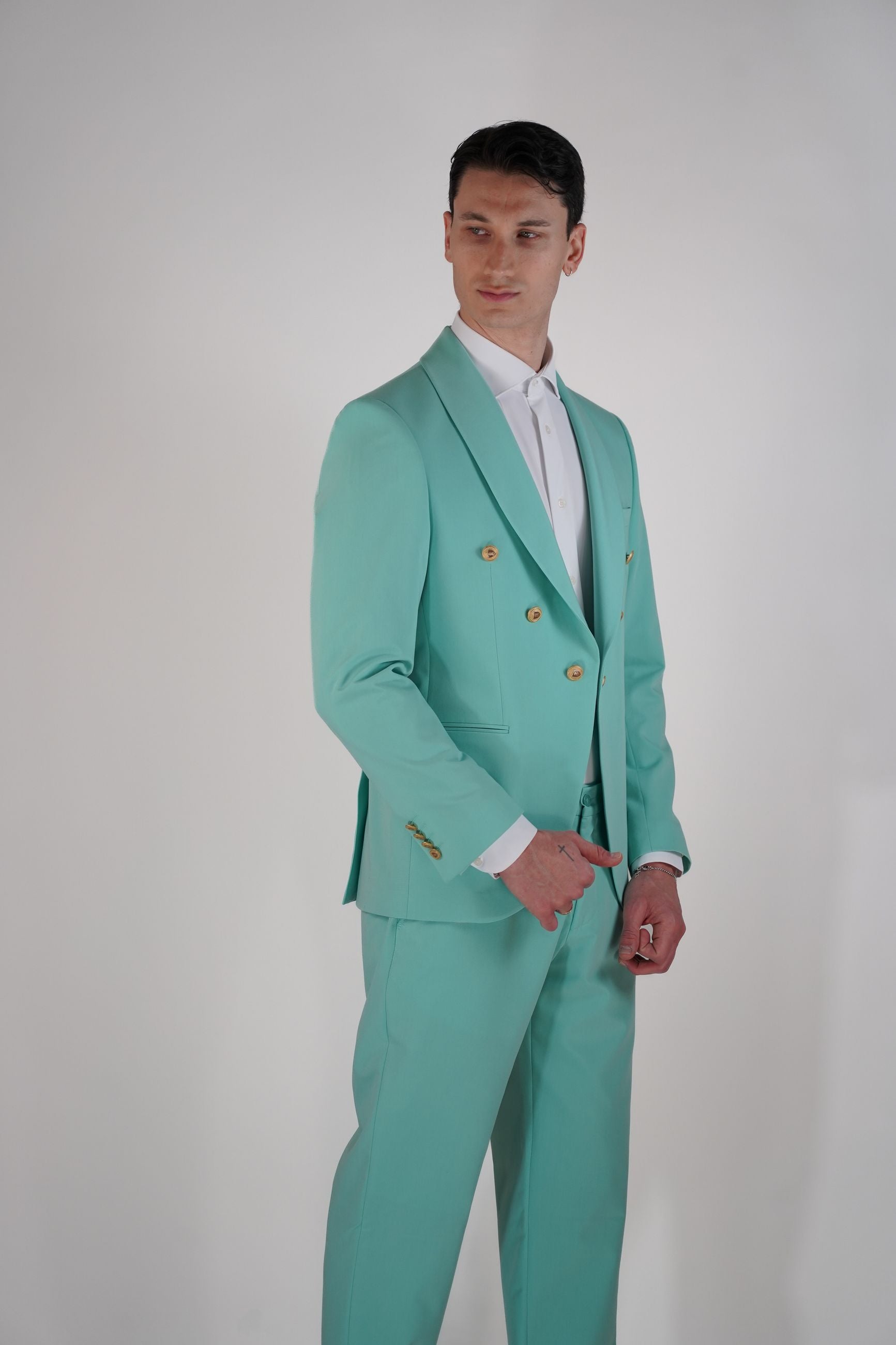 Abito Doppiopetto con Mezza Fodera e Pantalone Coordinato