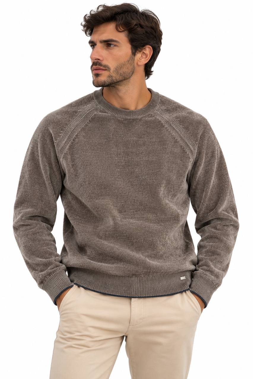 Maglia Basic in Ciniglia con Manica Raglan - De Matteo Uomo