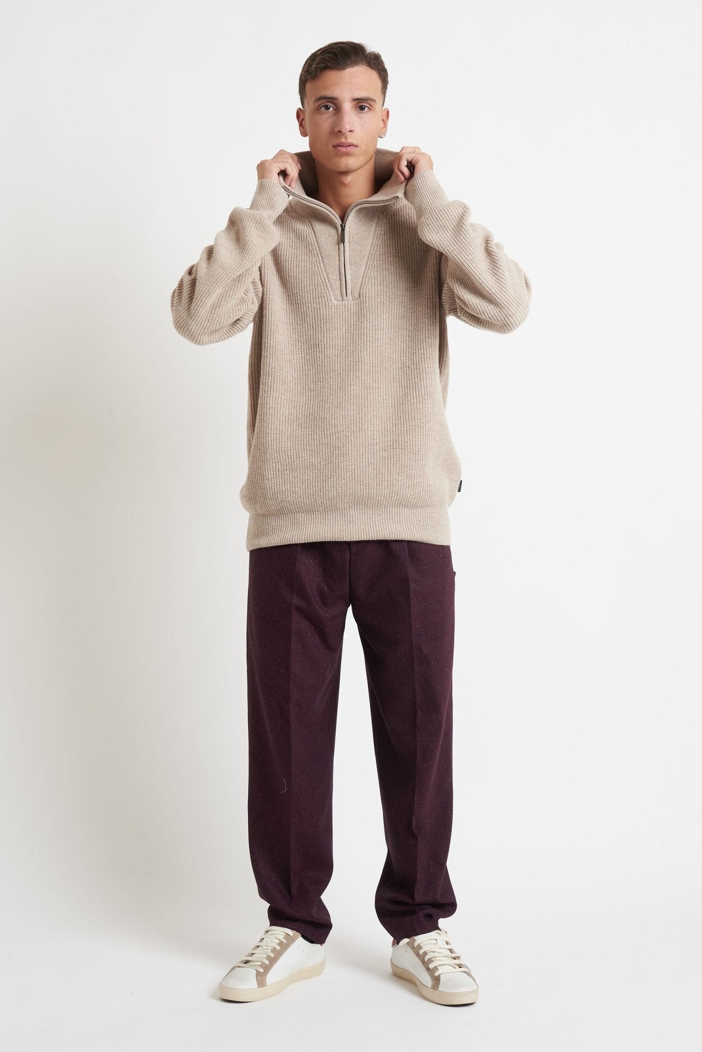 Maglia BUGATTI con Mezza Zip e Collo Lungo 85566D - De Matteo Uomo