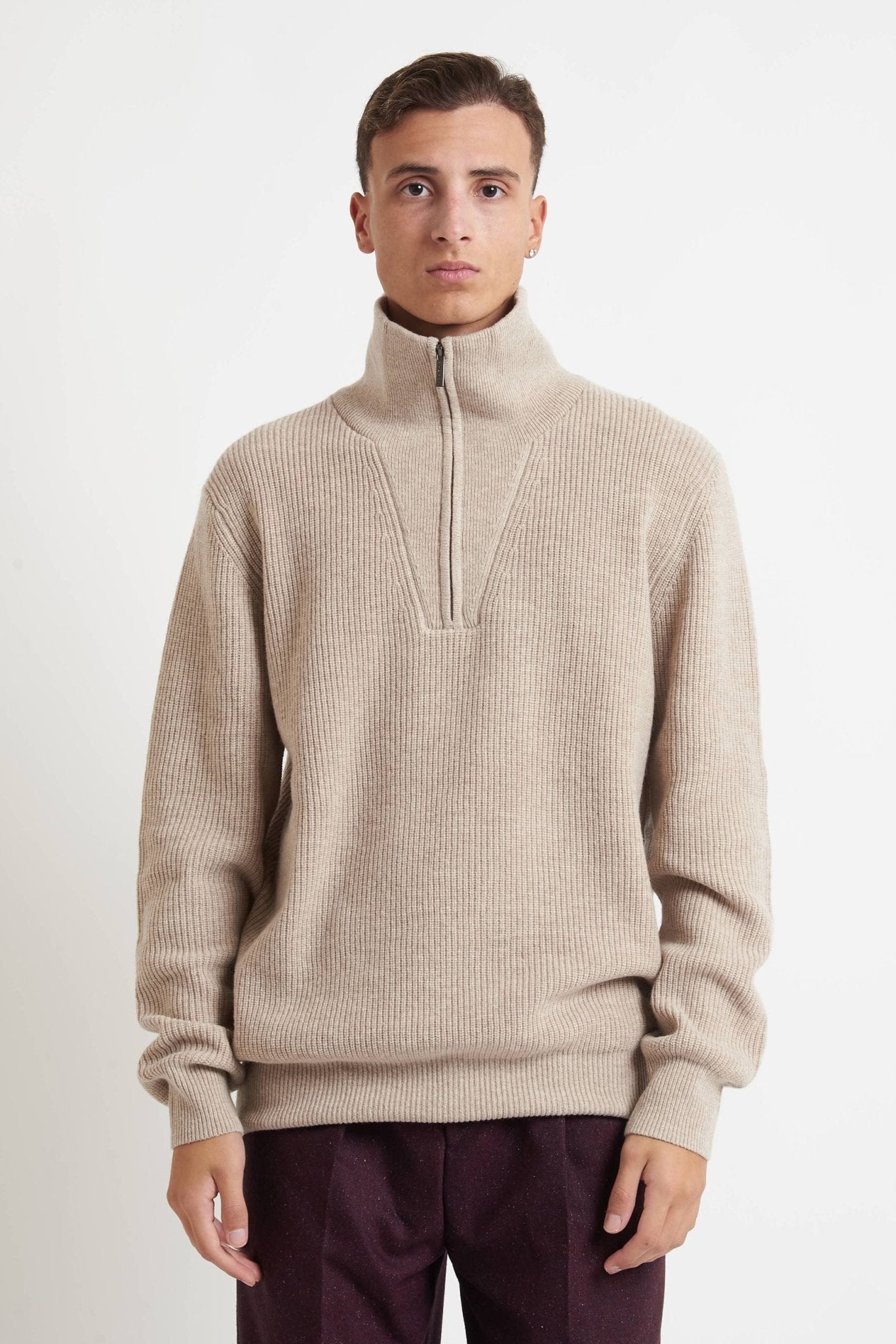 Maglia BUGATTI con Mezza Zip e Collo Lungo 85566D - De Matteo Uomo