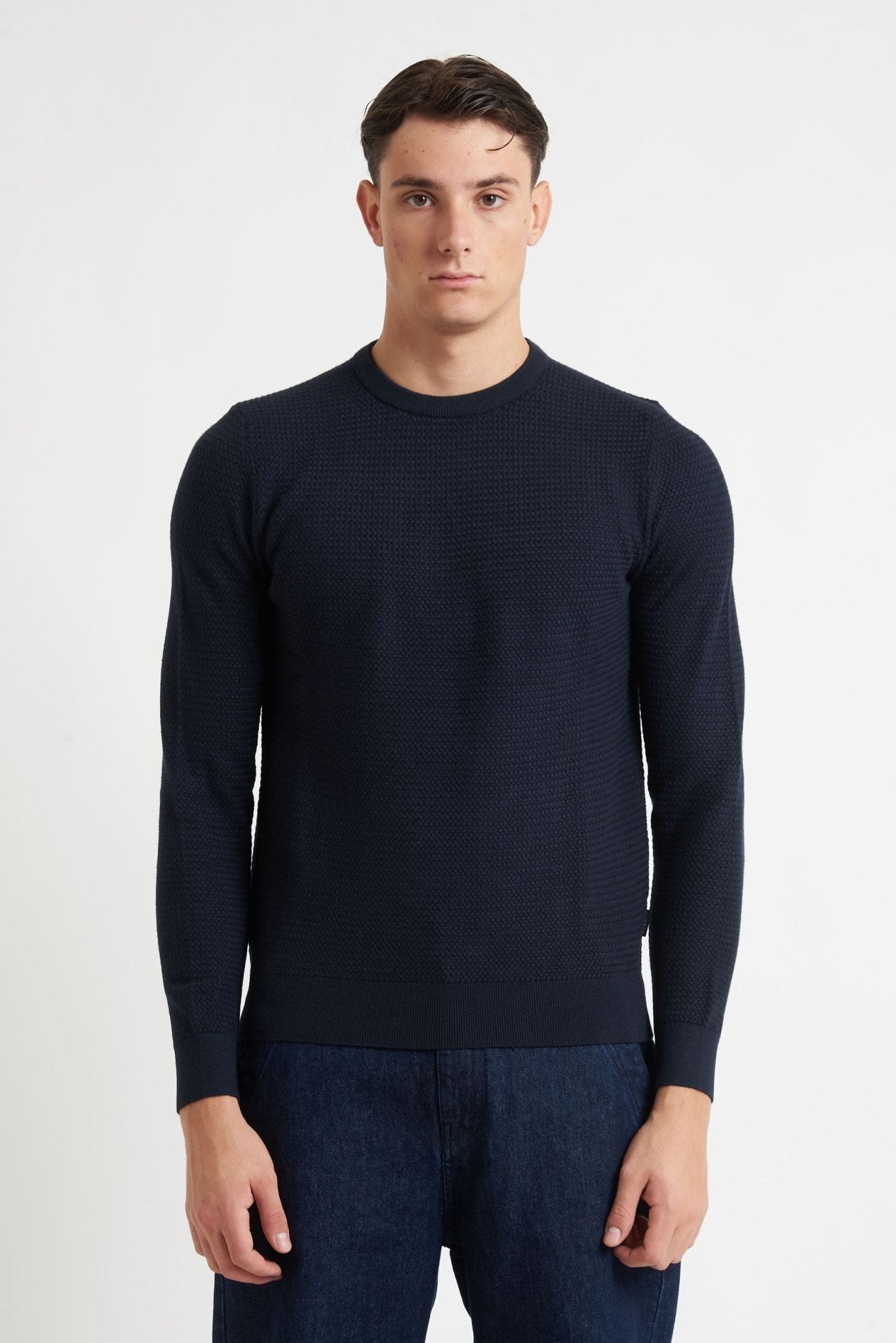 Maglia BUGATTI Girocollo con Fantasia nel Tessuto 85523D - De Matteo Uomo