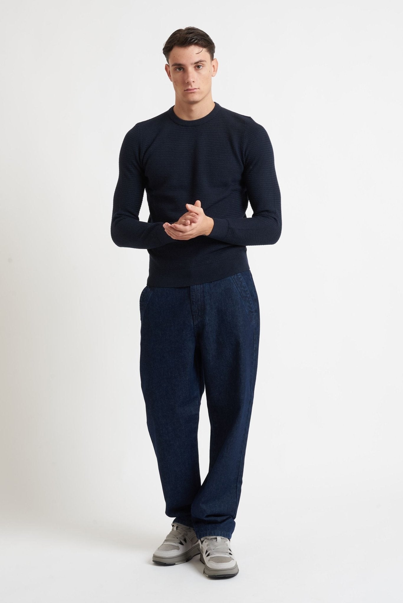 Maglia BUGATTI Girocollo con Fantasia nel Tessuto 85523D - De Matteo Uomo