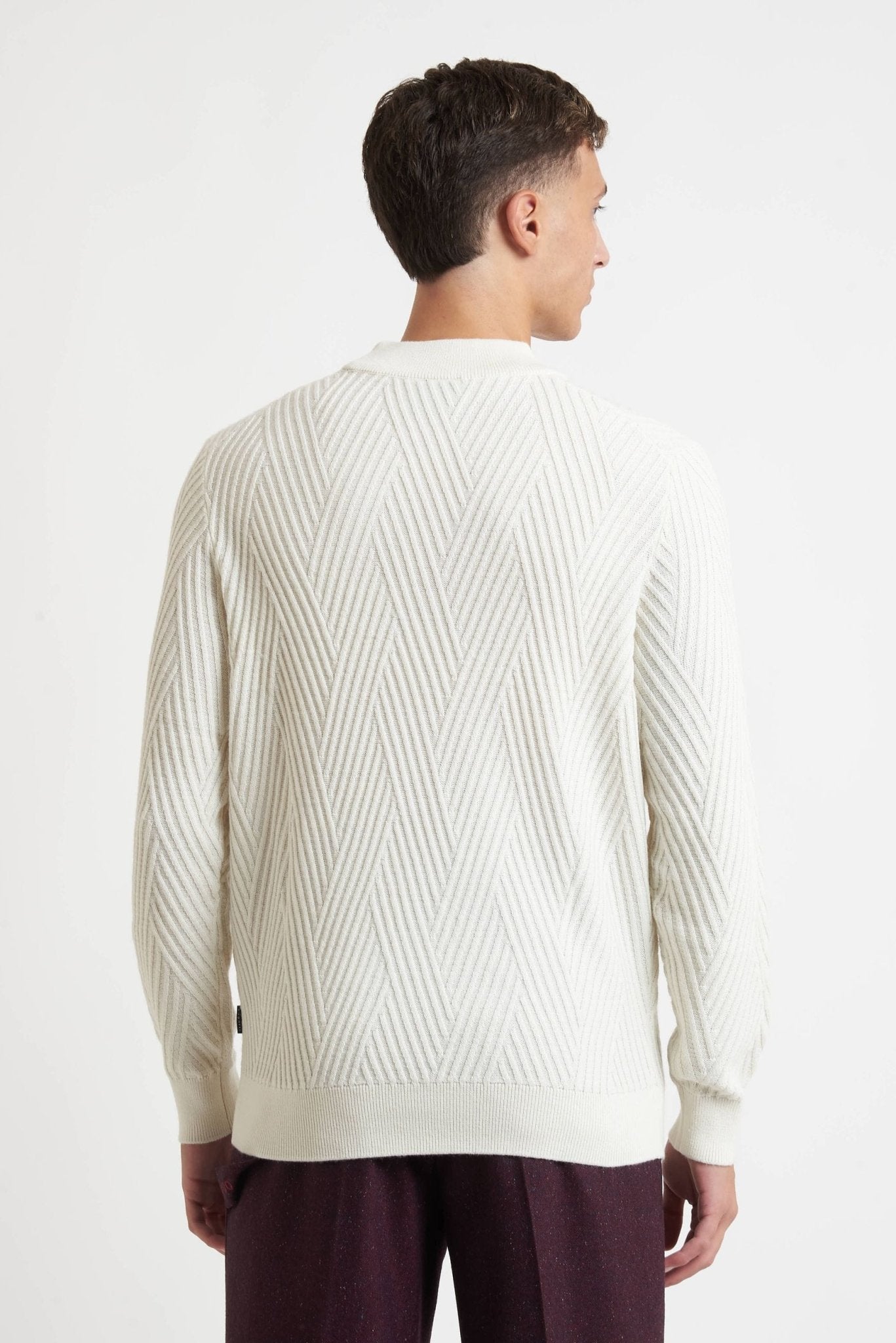 Maglia BUGATTI Mezzo Collo con Fantasia nel Tessuto 85542D - De Matteo Uomo