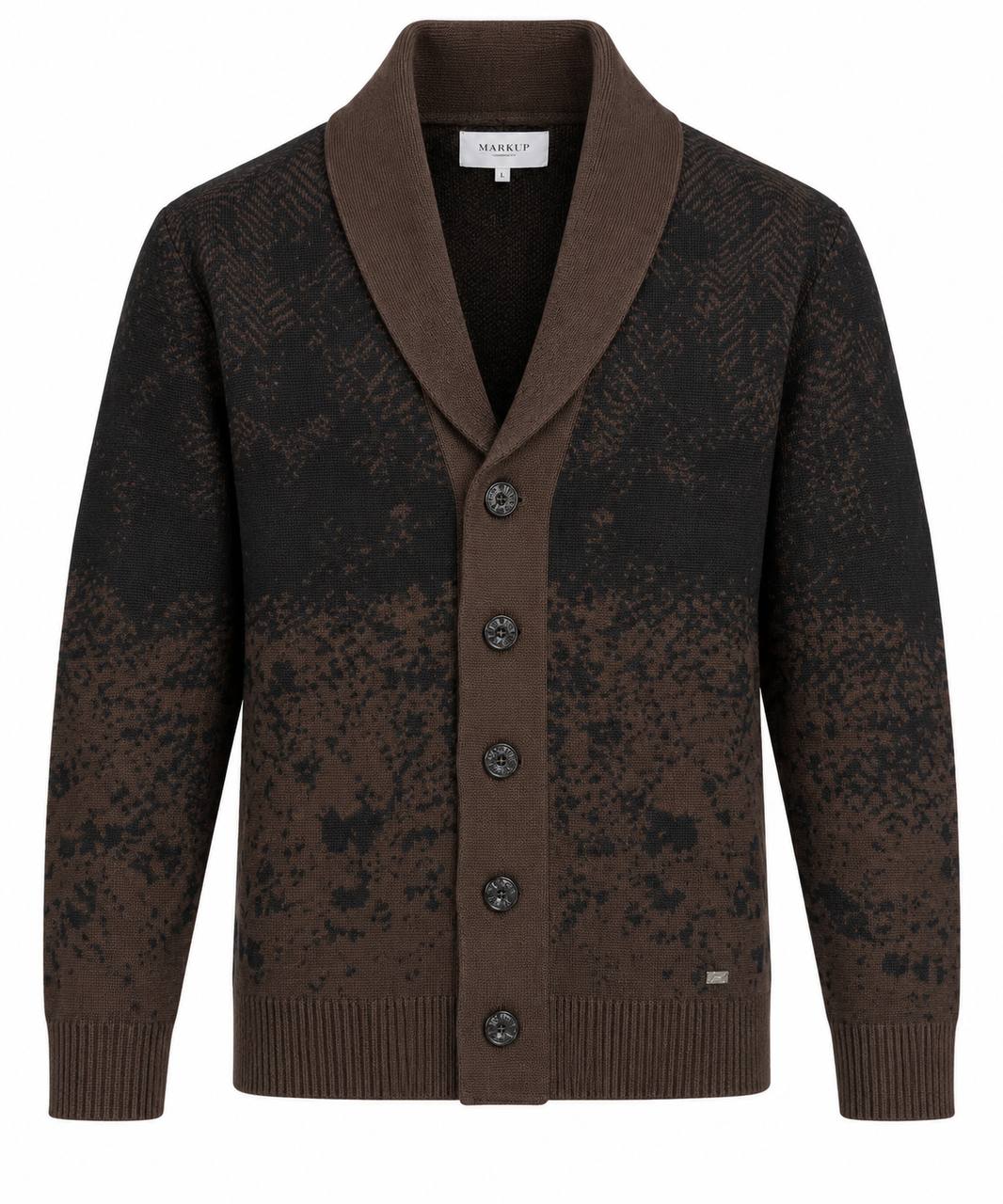 Maglia cardigan con rever a scialle - De Matteo Uomo